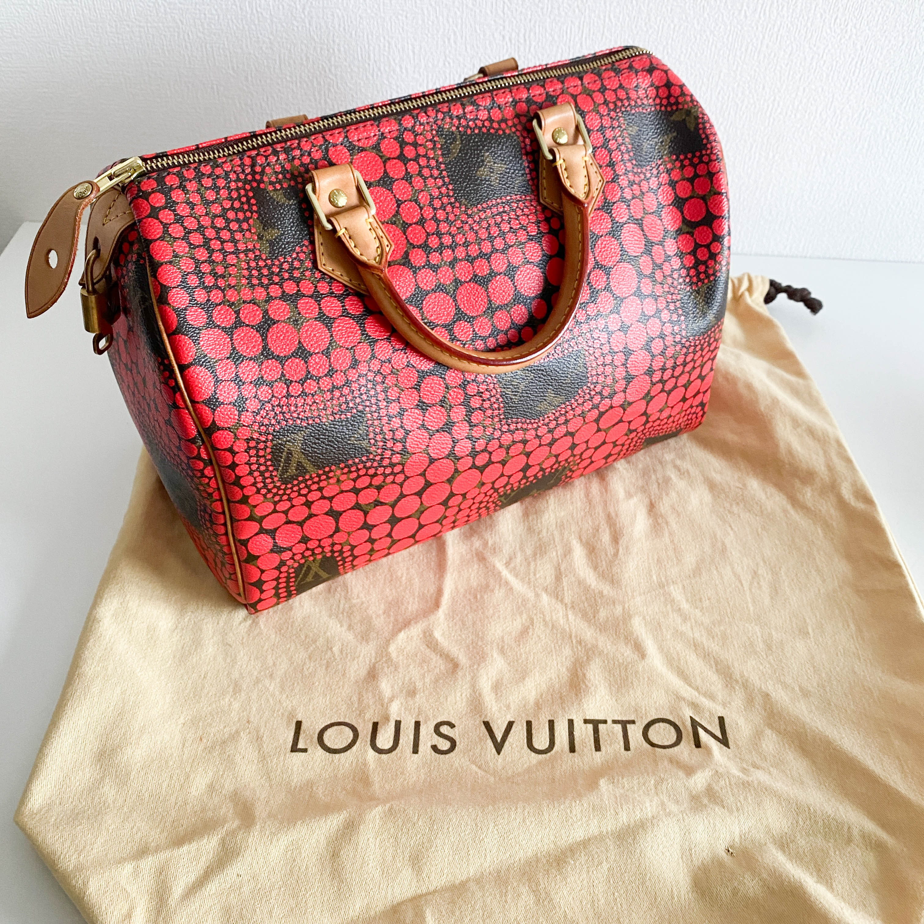 Louis Vuitton x Yayoi Kusama Monogram Pumpkin Dot Speedy 30 Red