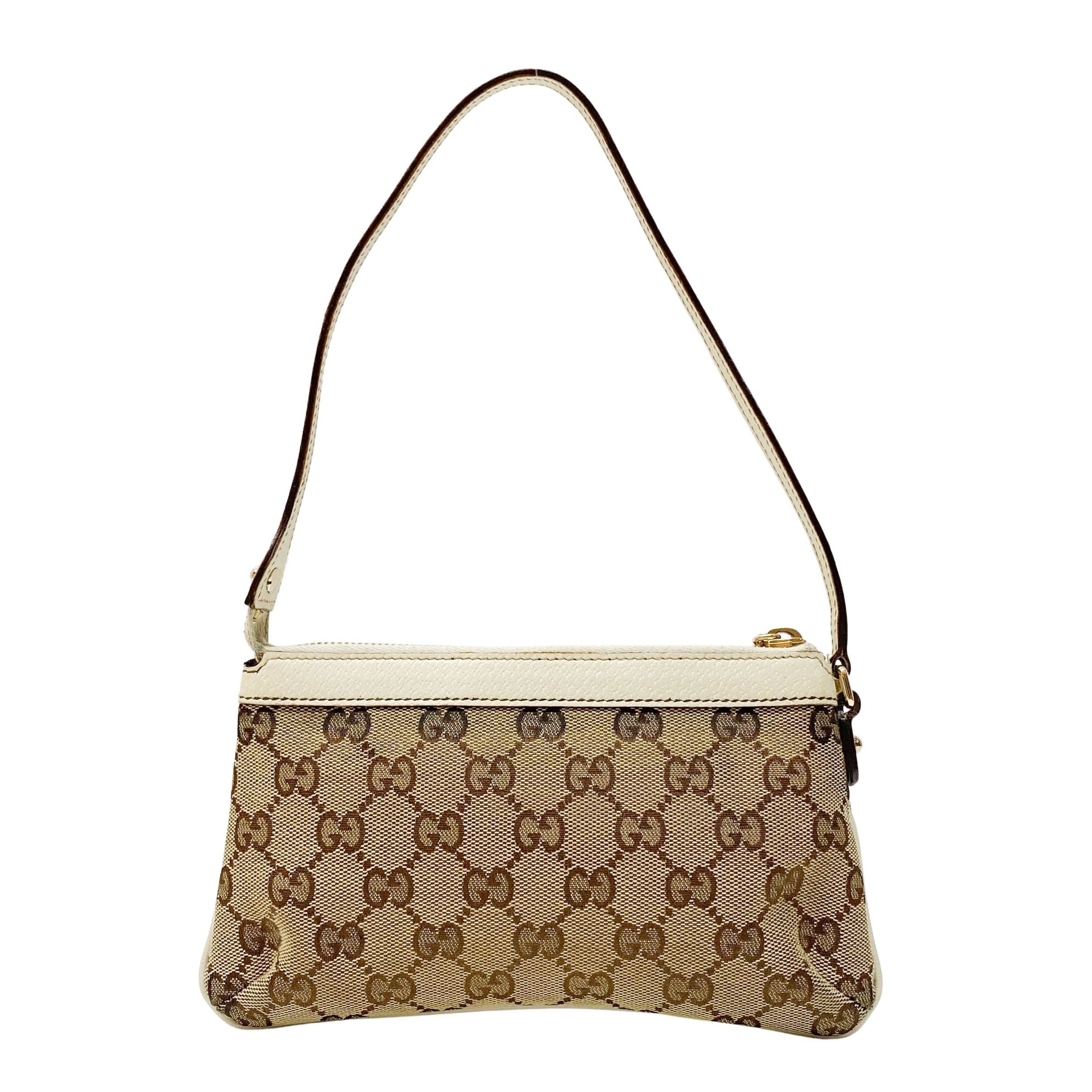 GG Brown GG Pochette Bee Charm Shoulder Bag