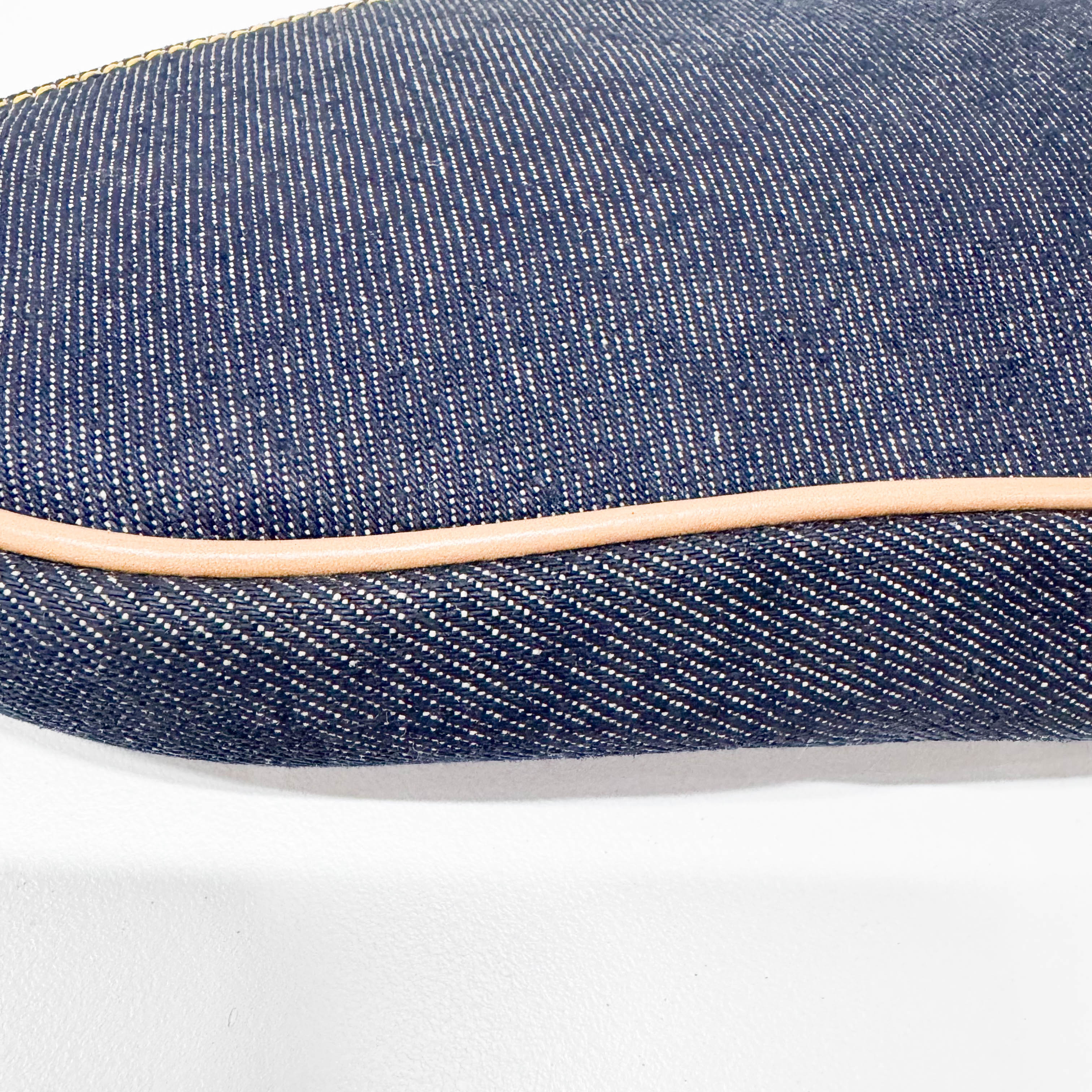 Saddle Blue Denim Shoulder Bag