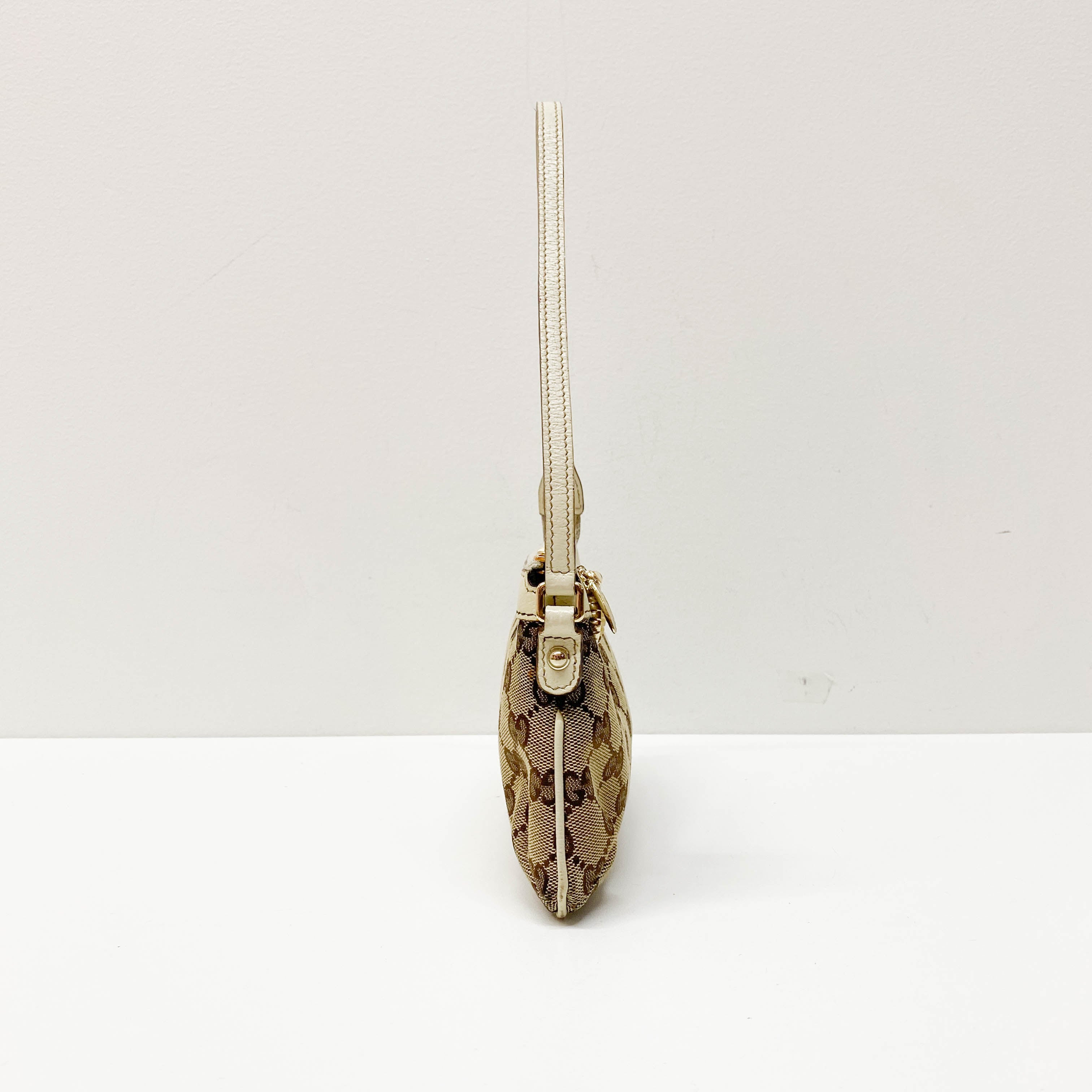 GG Brown GG Pochette Bee Charm Shoulder Bag