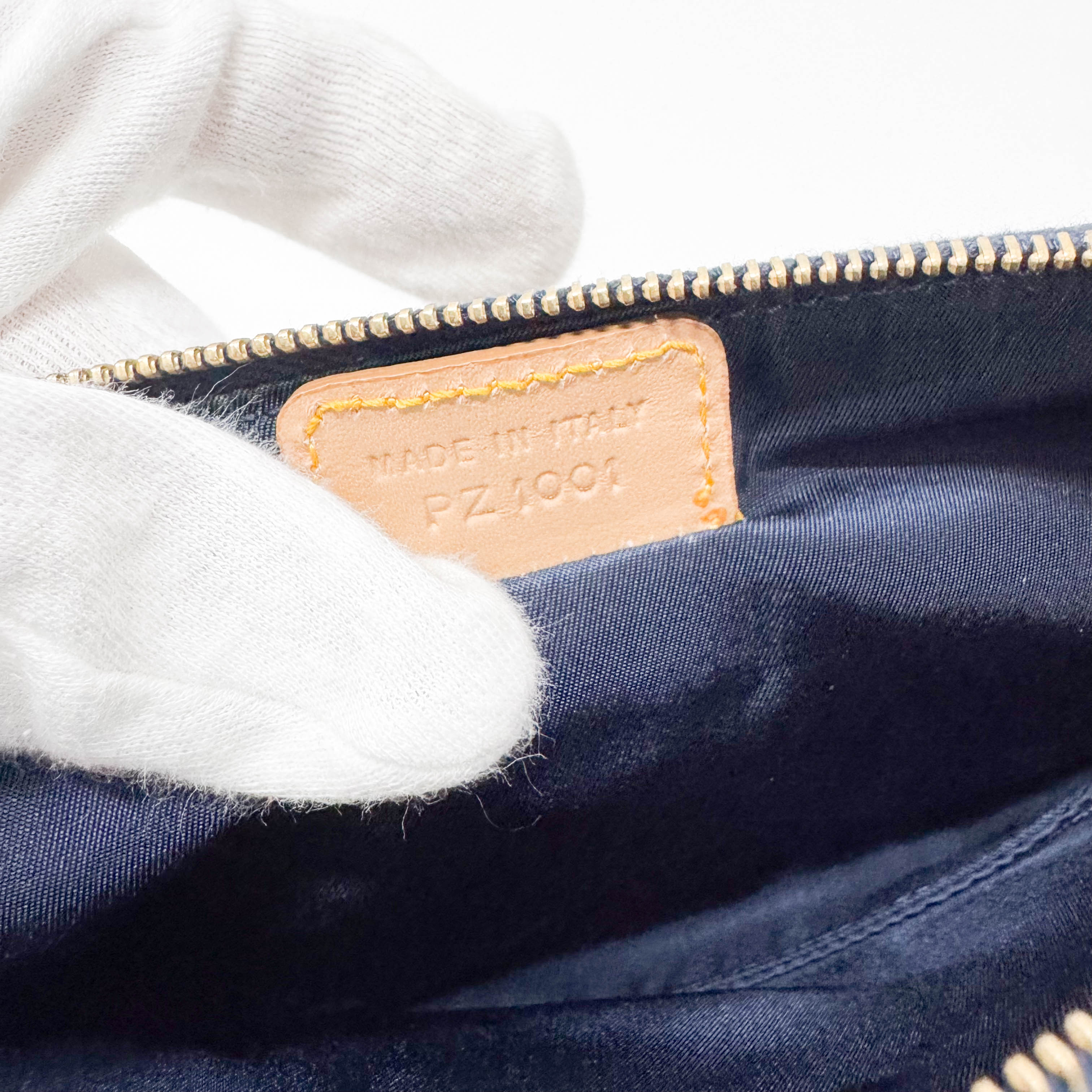 Saddle Blue Denim Shoulder Bag