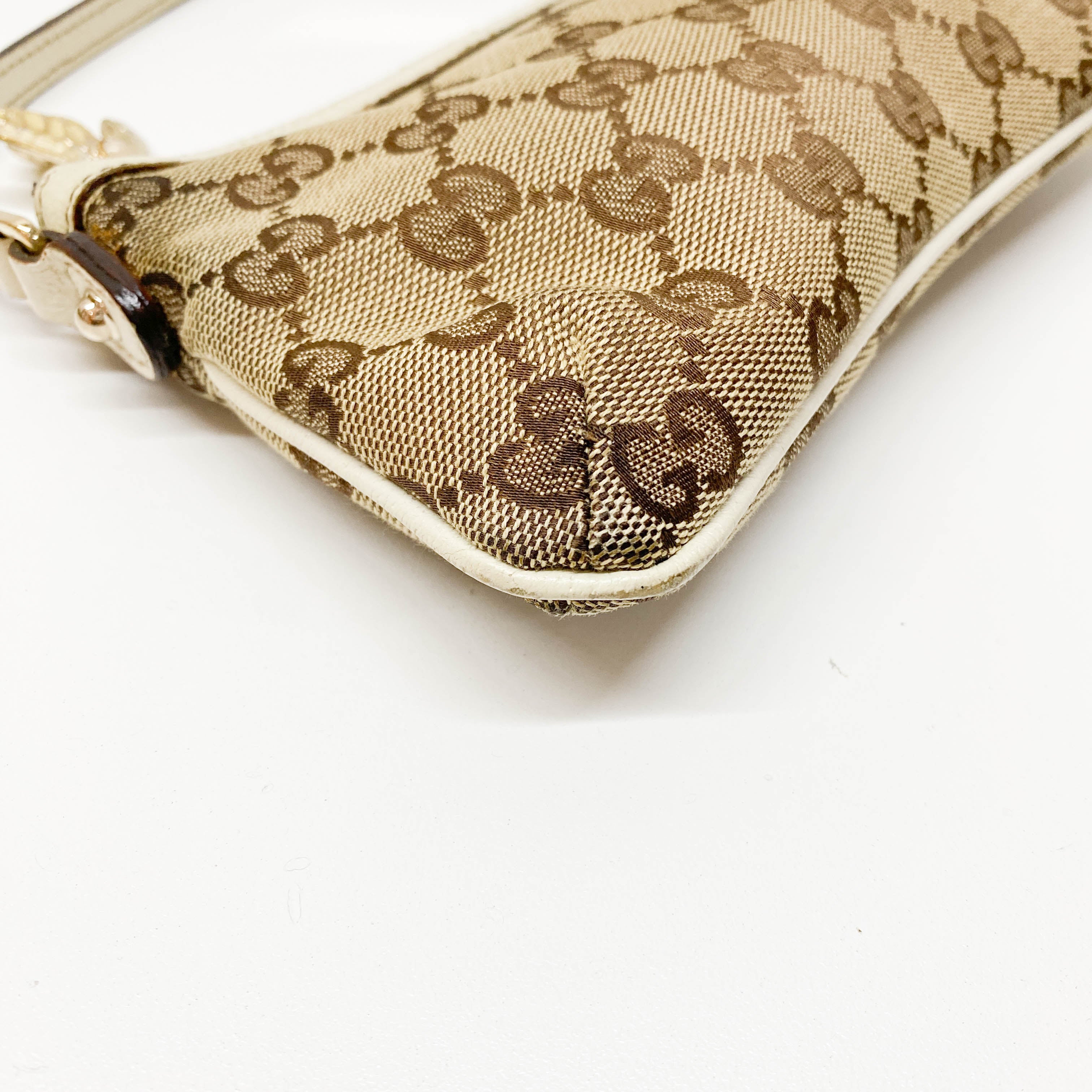 GG Brown GG Pochette Bee Charm Shoulder Bag