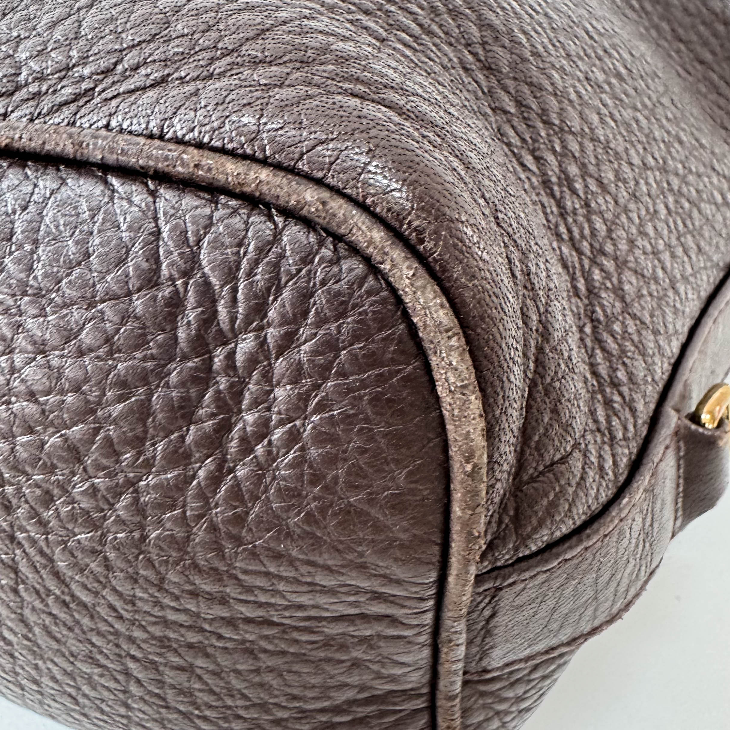 Intrecciato Brown Mini Leather Shoulder Bag