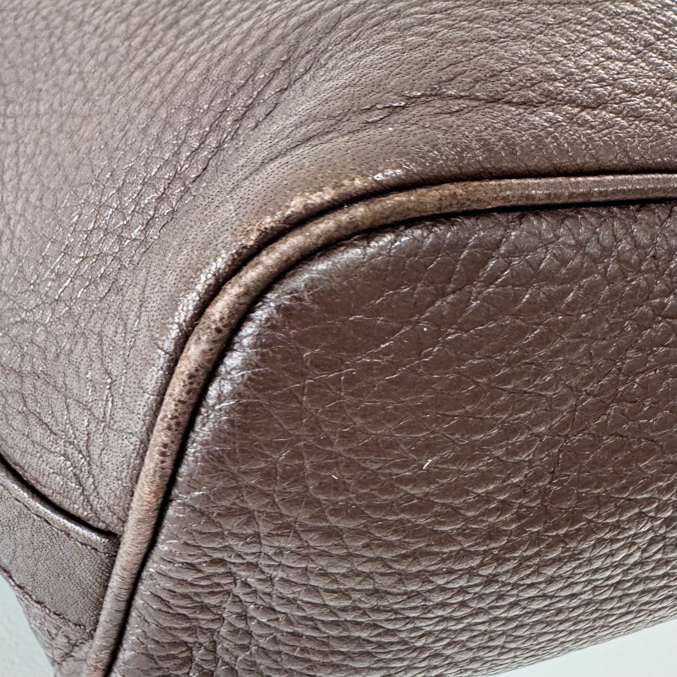 Intrecciato Brown Mini Leather Shoulder Bag