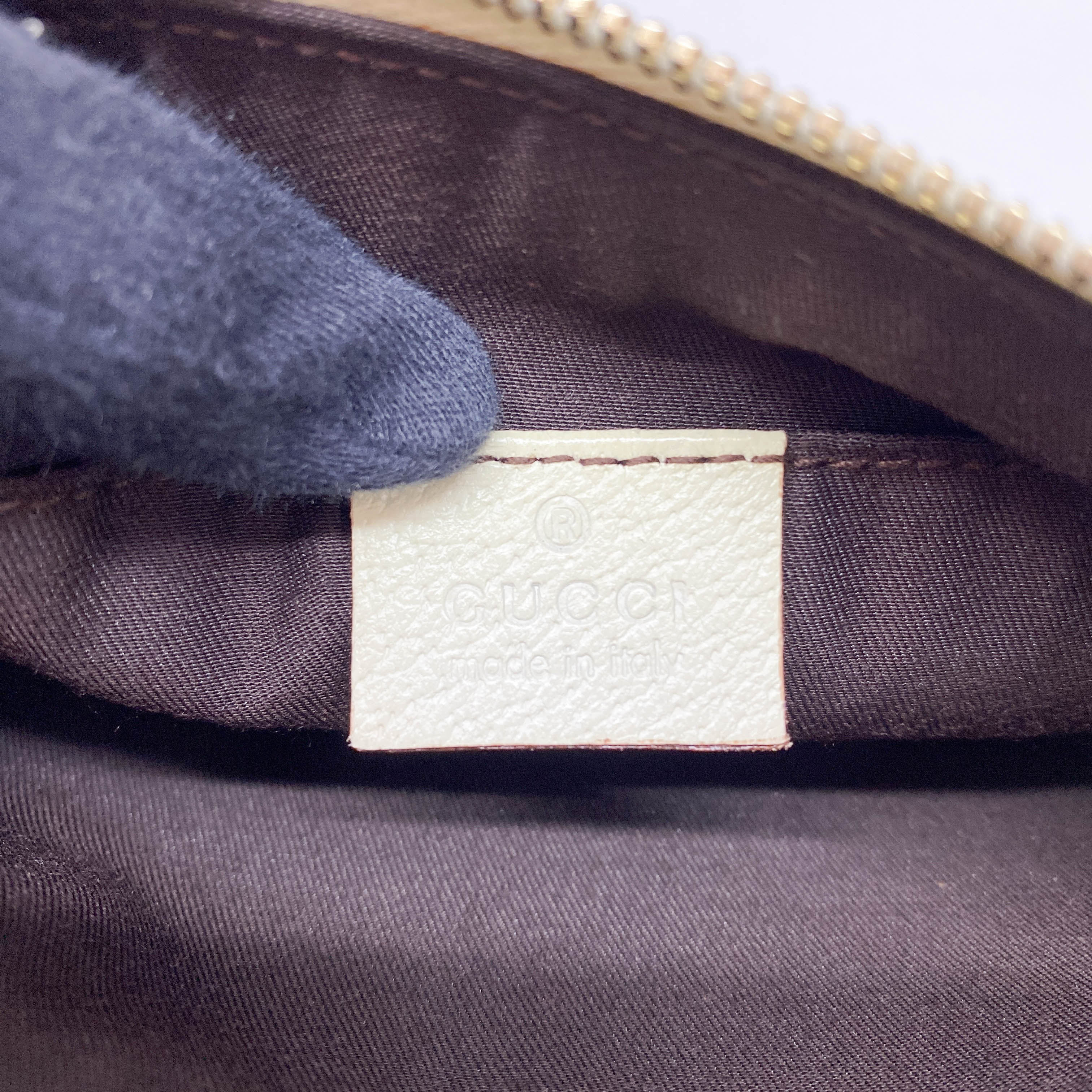 GG Brown GG Pochette Bee Charm Shoulder Bag