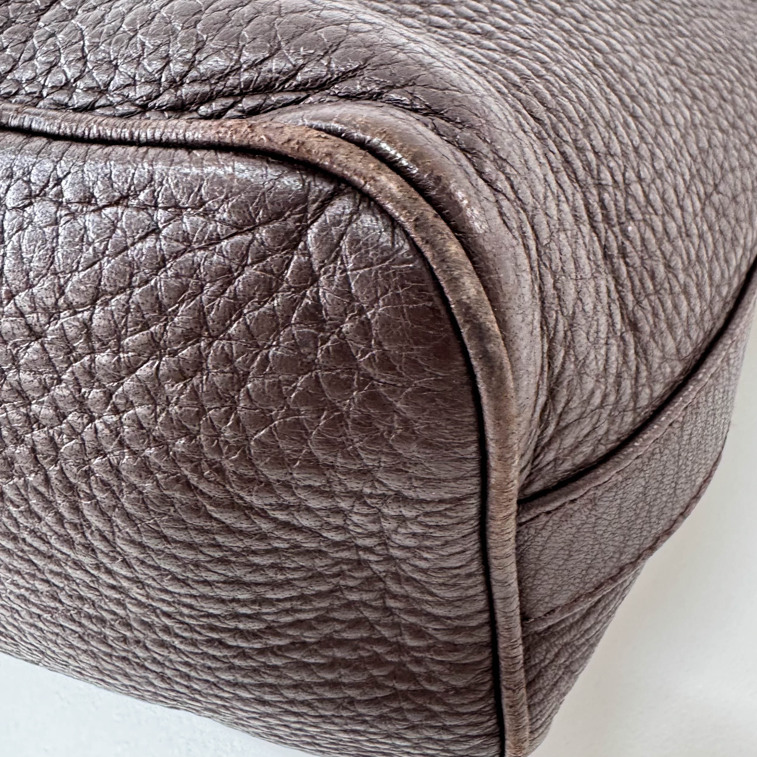 Intrecciato Brown Mini Leather Shoulder Bag