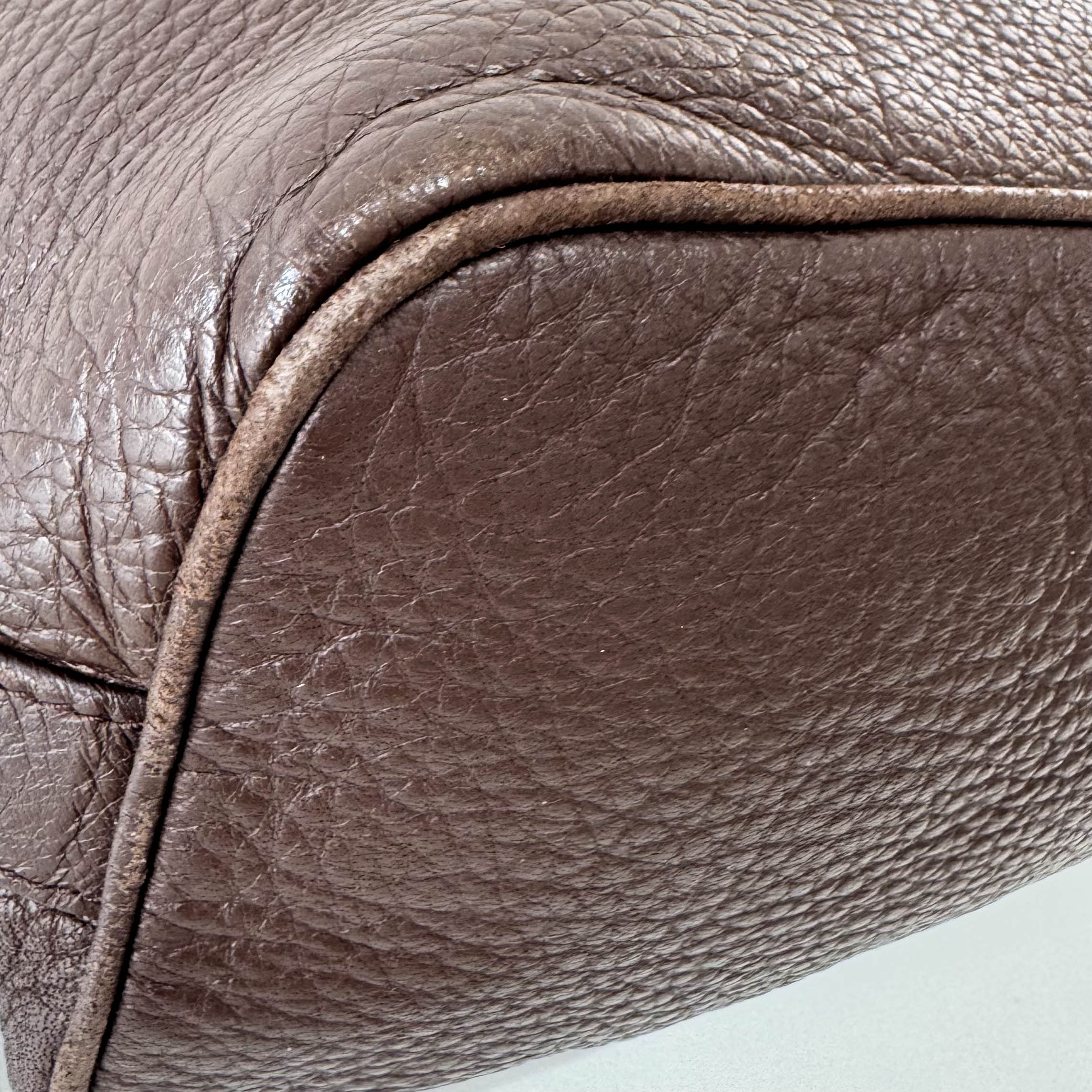 Intrecciato Brown Mini Leather Shoulder Bag