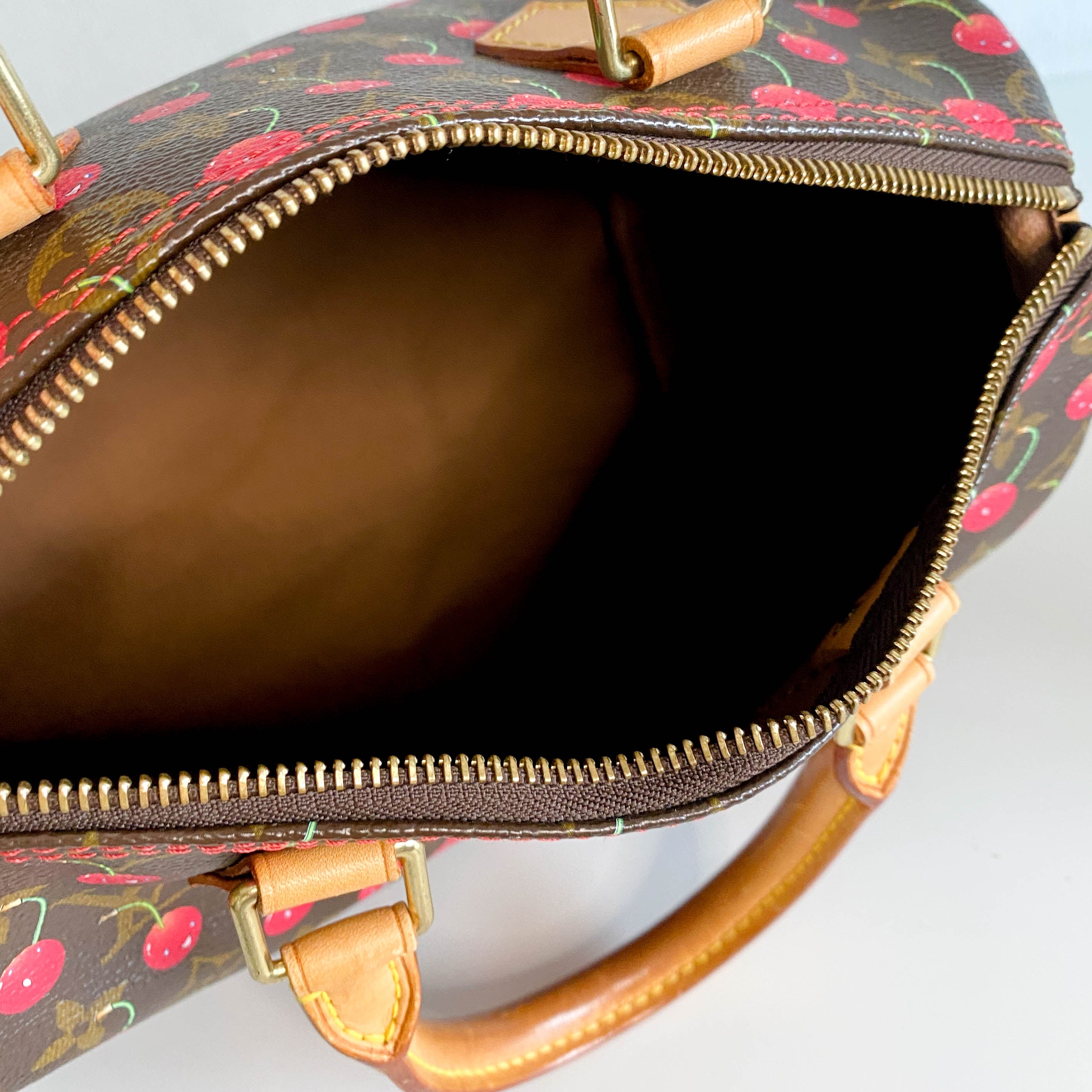 Louis Vuitton x Takashi Murakami Monogram Cherry Speedy 25