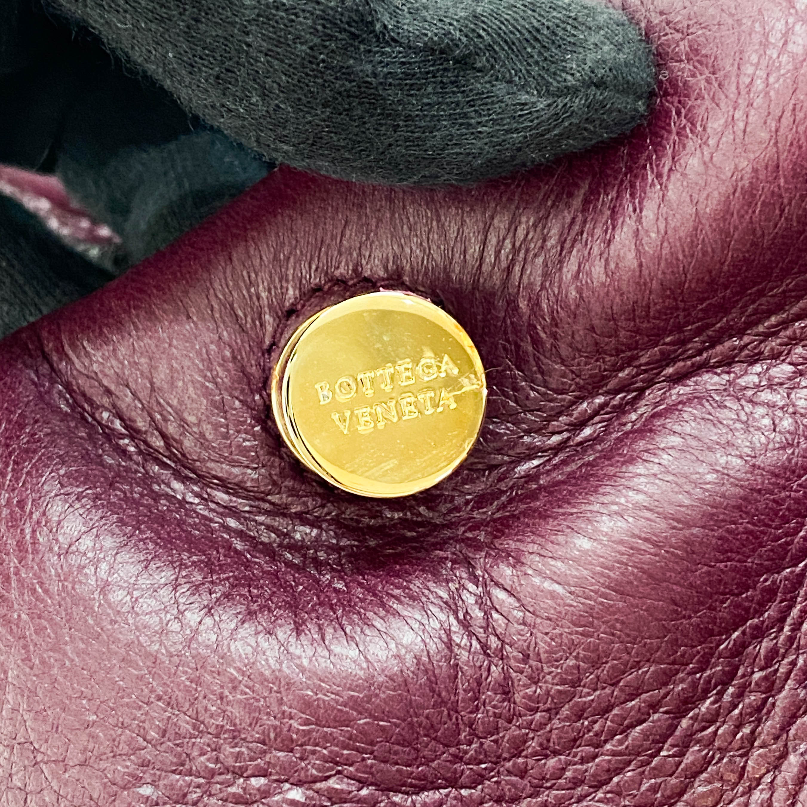 Braided Handle Burgundy Leather Bag