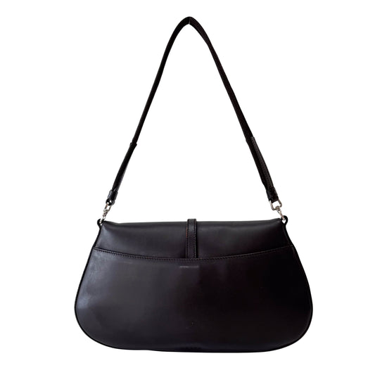 Black Leather Mini Shoulder Bag