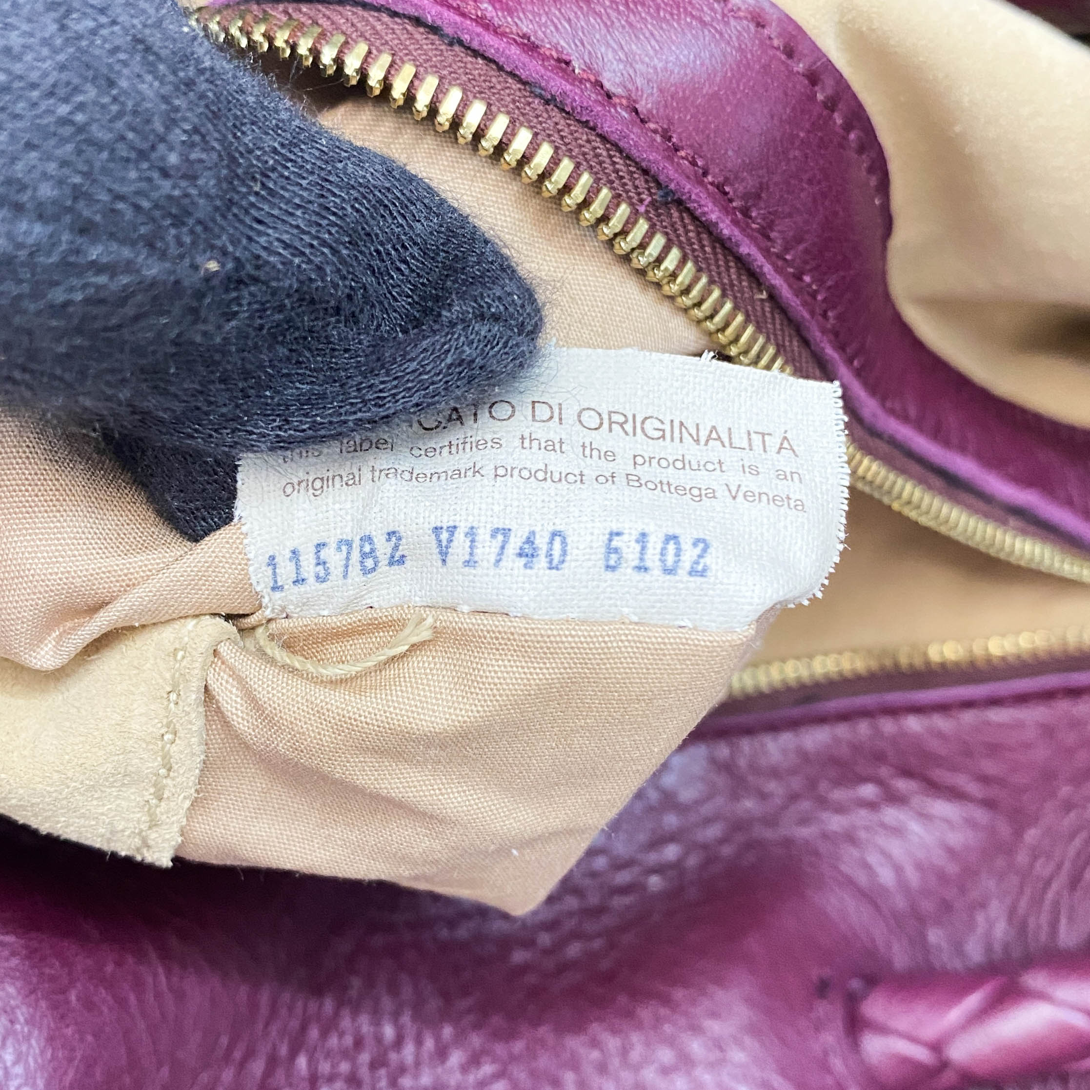 Braided Handle Burgundy Leather Bag