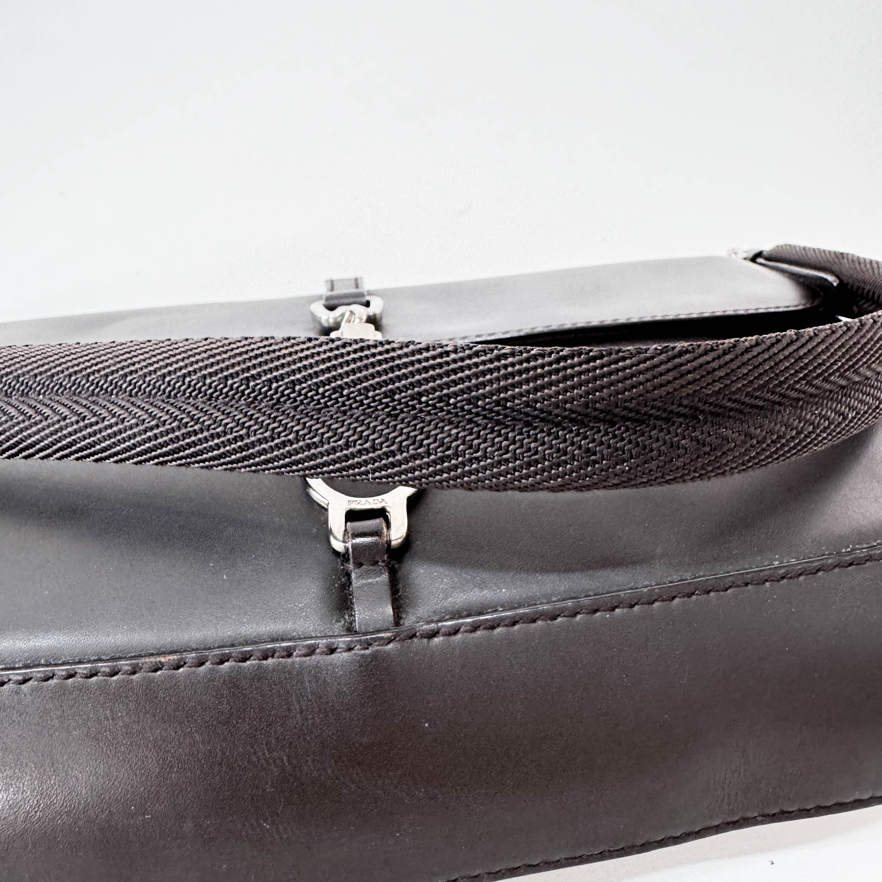 Black Leather Mini Shoulder Bag