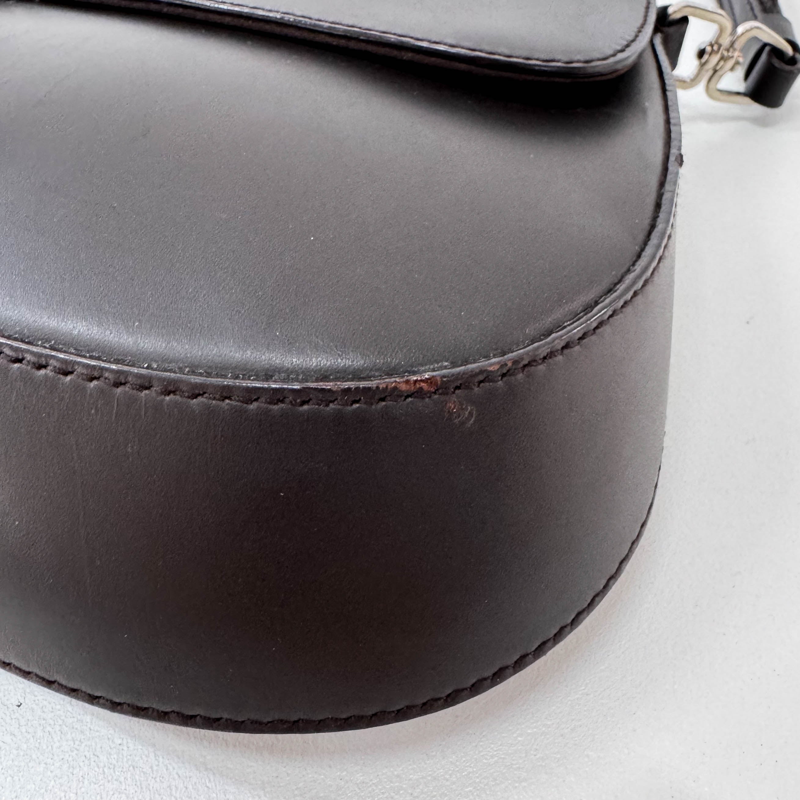 Black Leather Mini Shoulder Bag