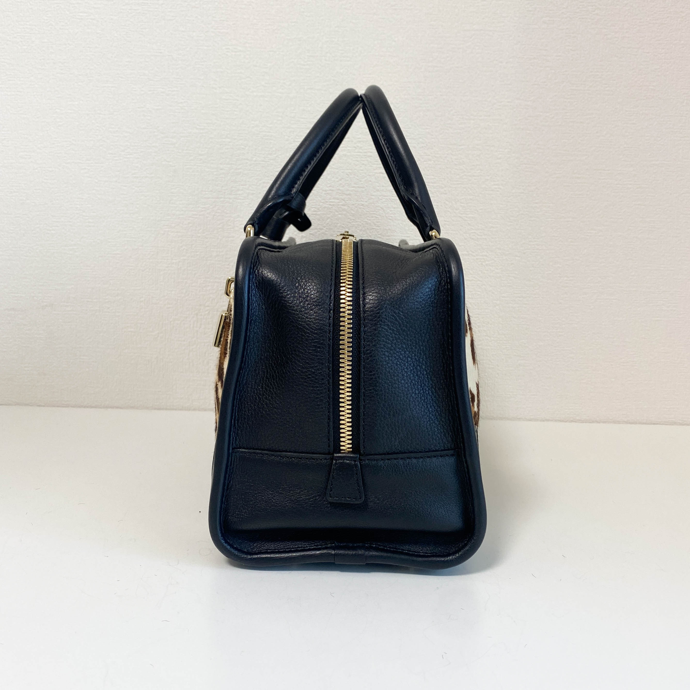 Loewe Amazona 36 Leopard Print Pony Hair Handbag