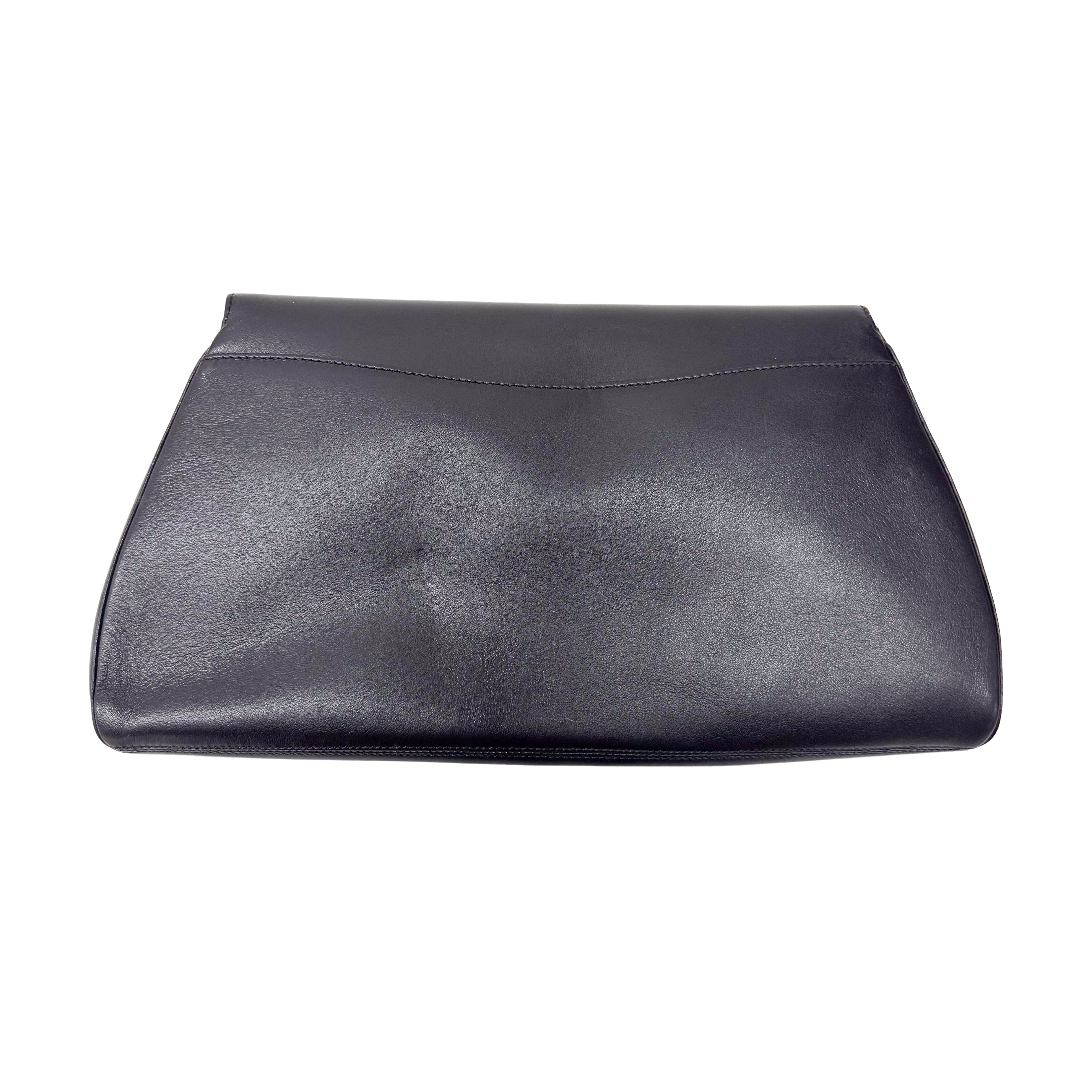 Panthère Black Calfskin Leather Clutch Bag