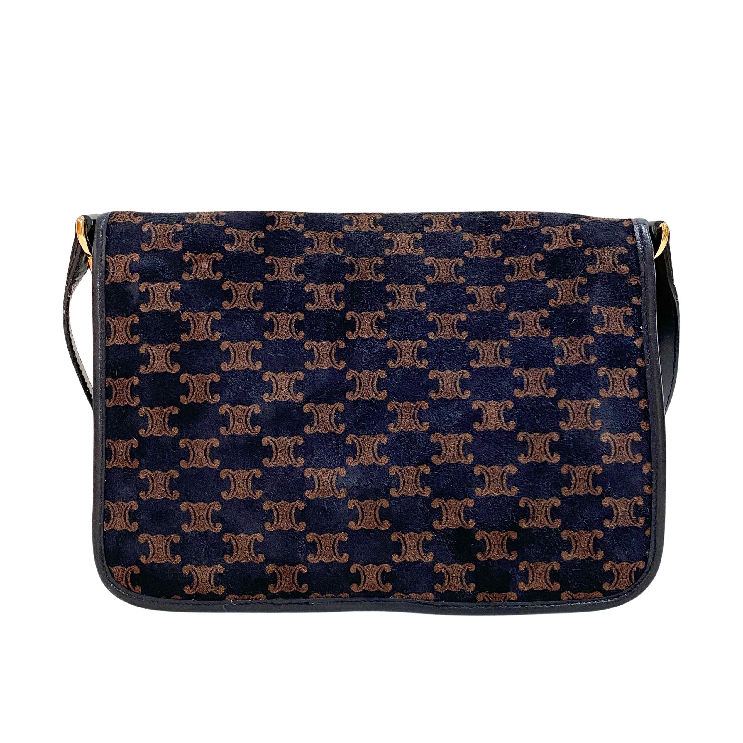 Macadam Black Suede Shoulder Bag