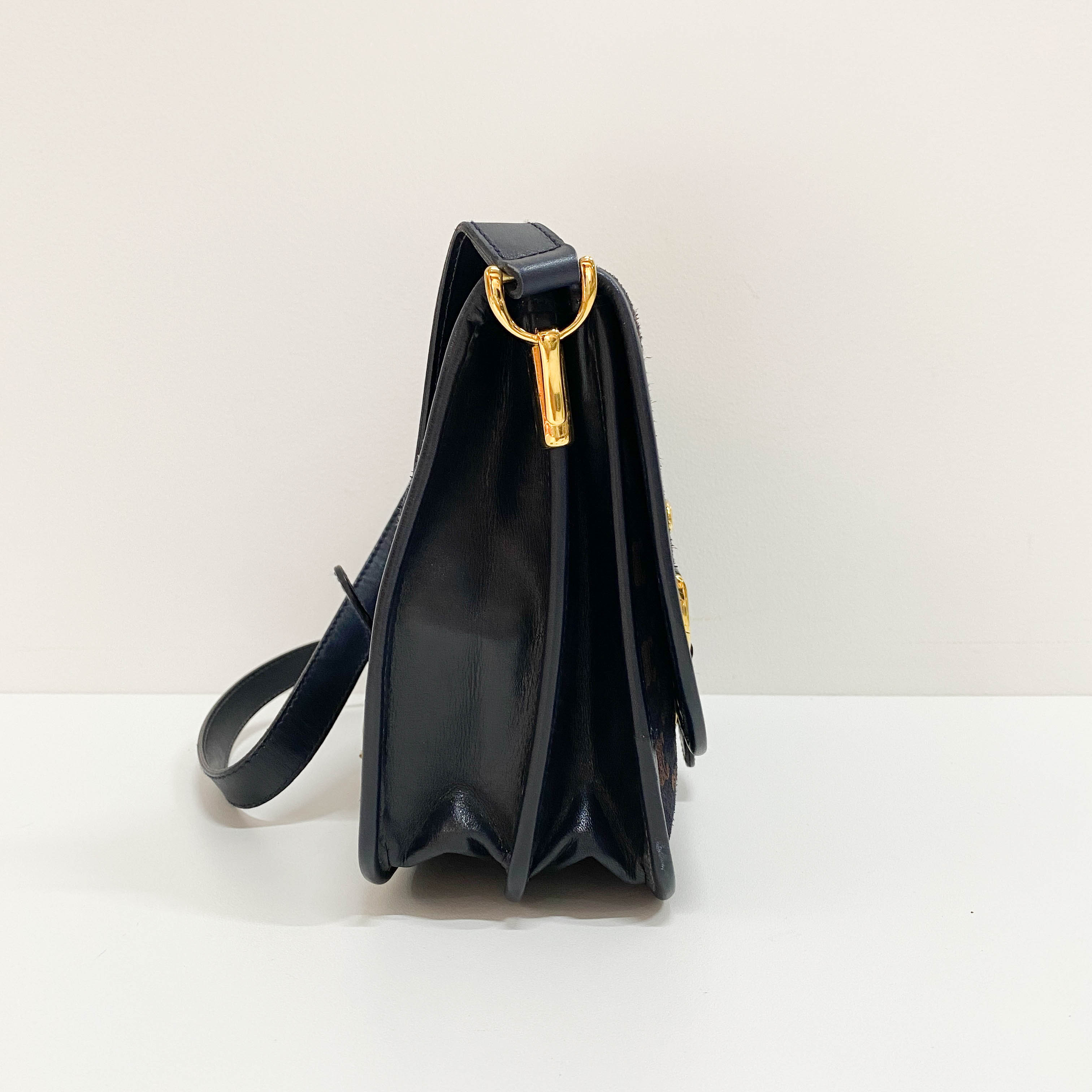 Macadam Black Suede Shoulder Bag