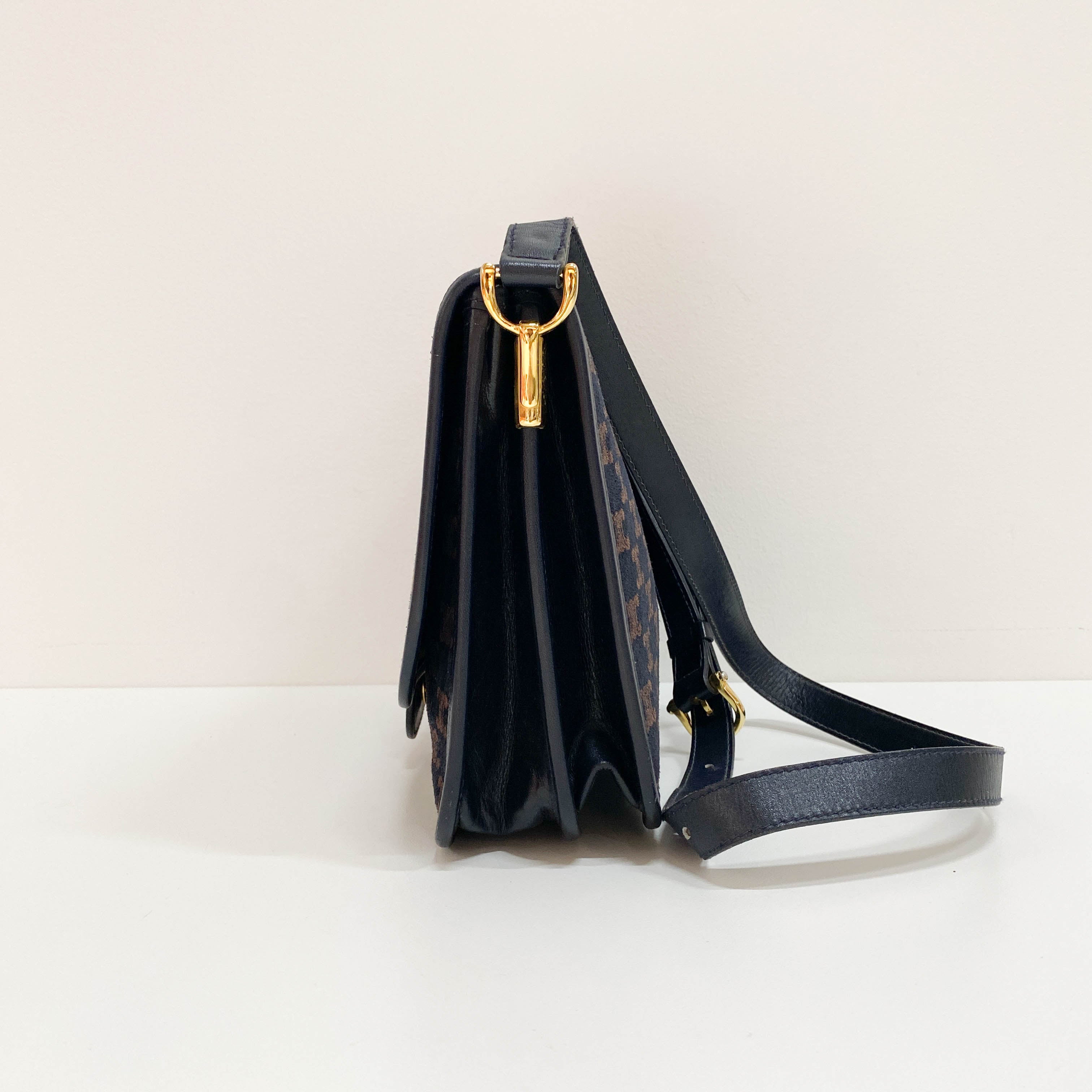 Macadam Black Suede Shoulder Bag