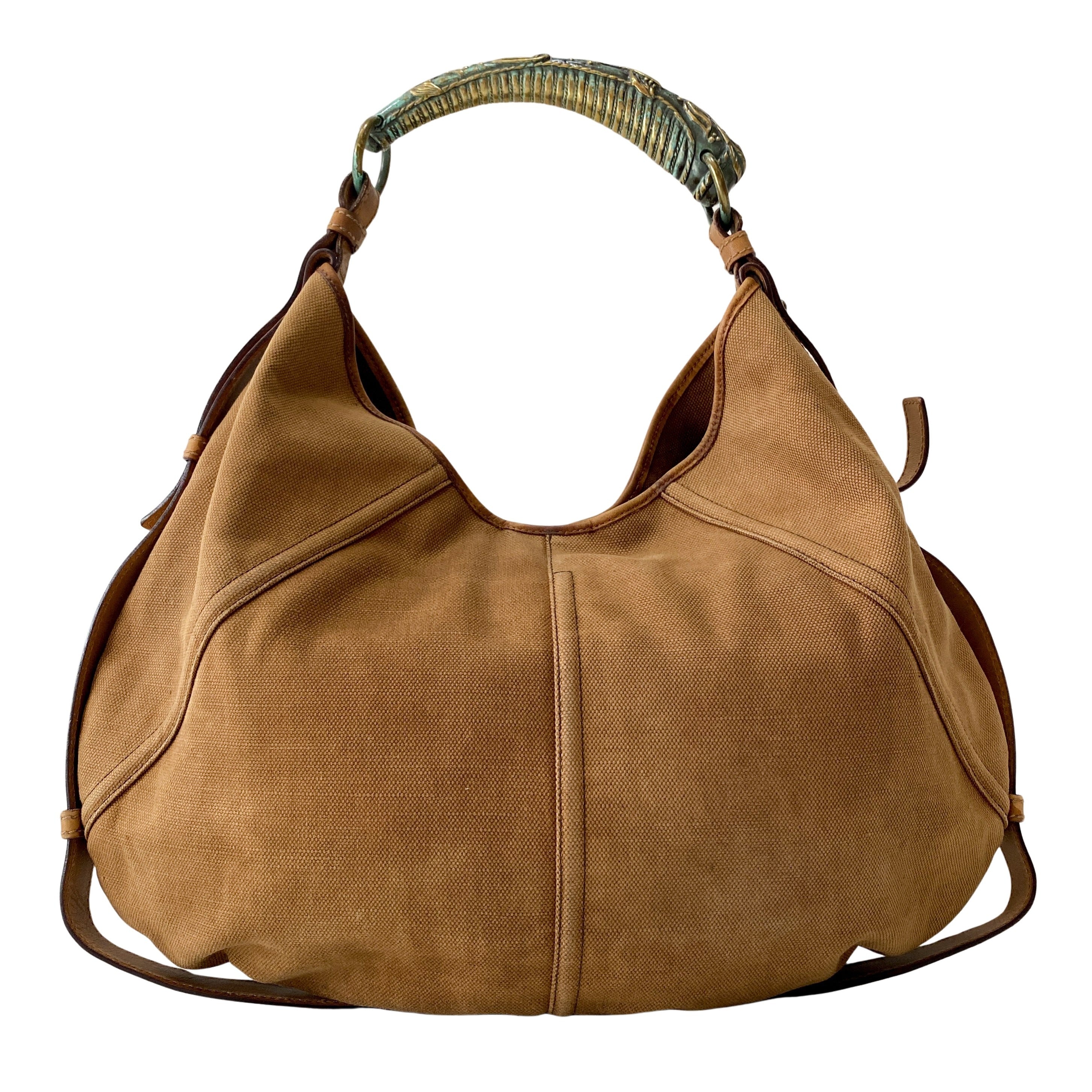 Cotton Canvas Mombasa Arabesque Handle Bag