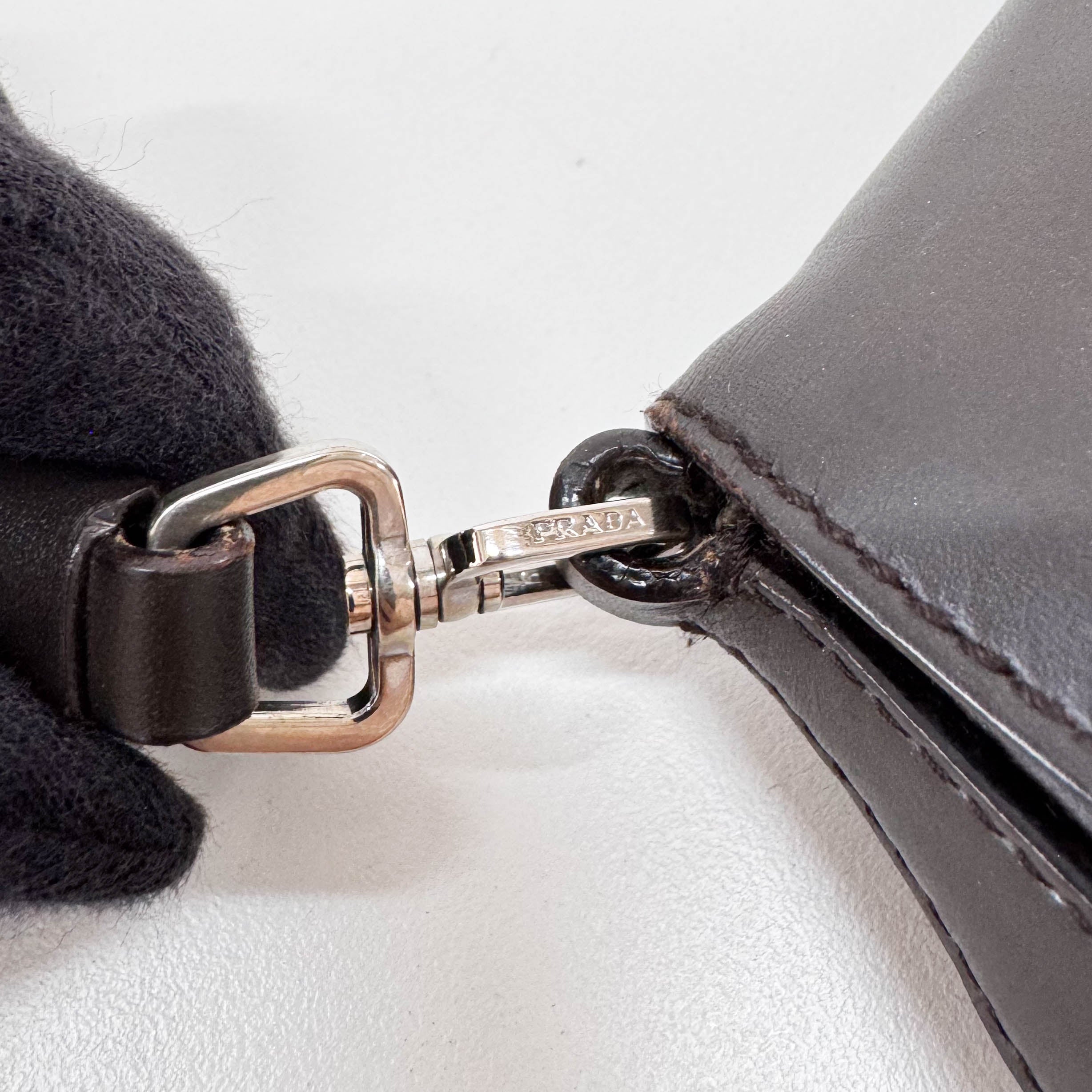 Black Leather Mini Shoulder Bag