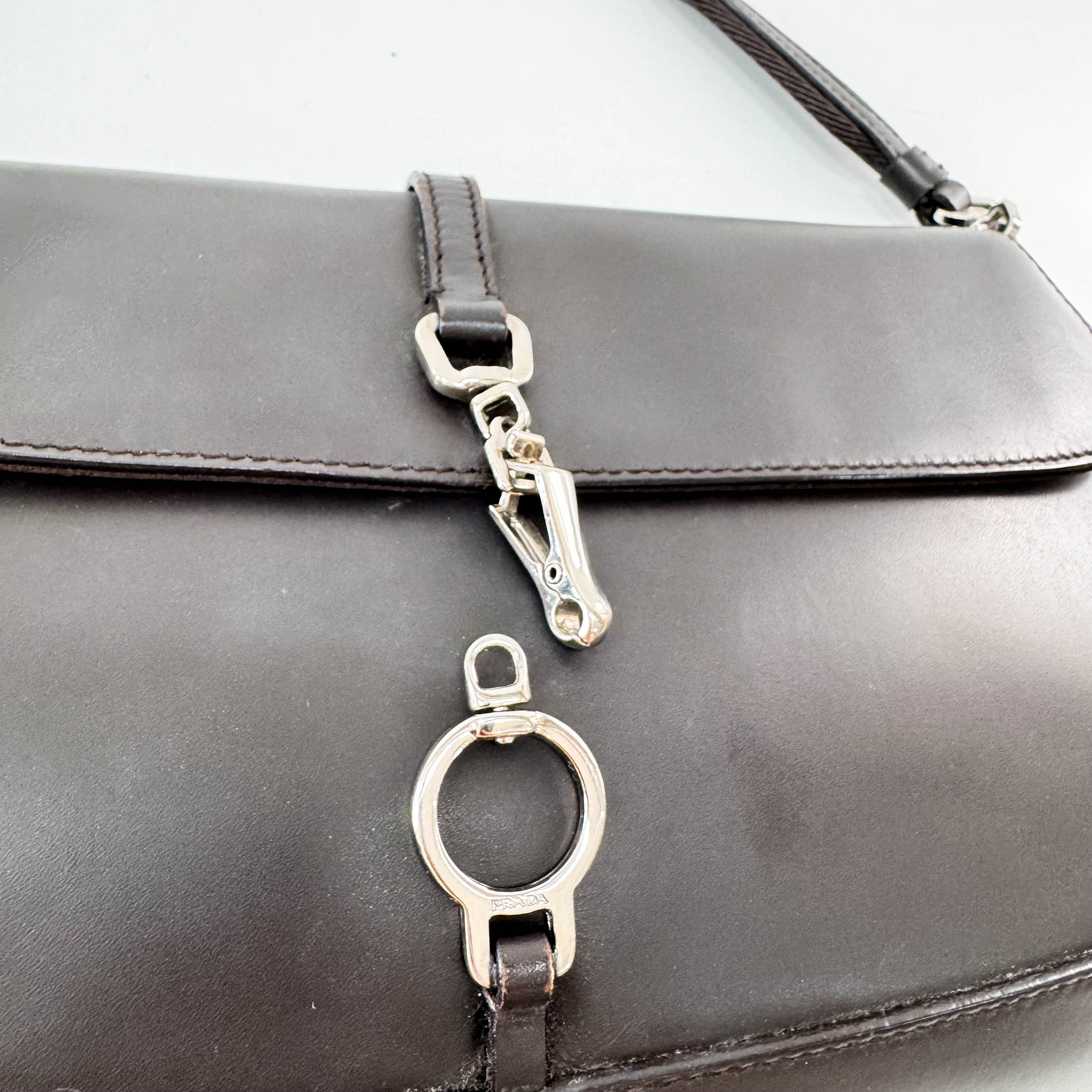 Black Leather Mini Shoulder Bag