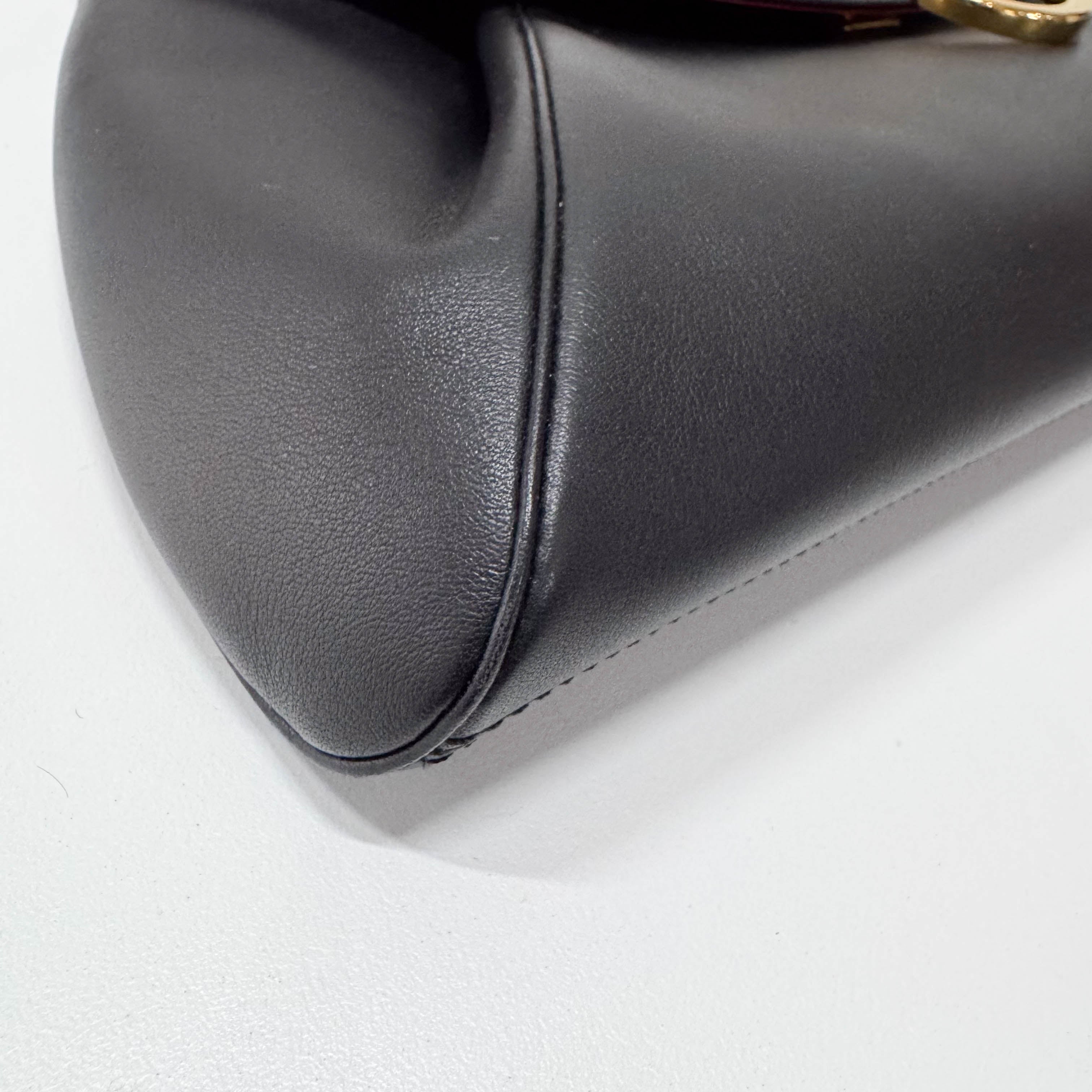 Panthère Black Calfskin Leather Clutch Bag