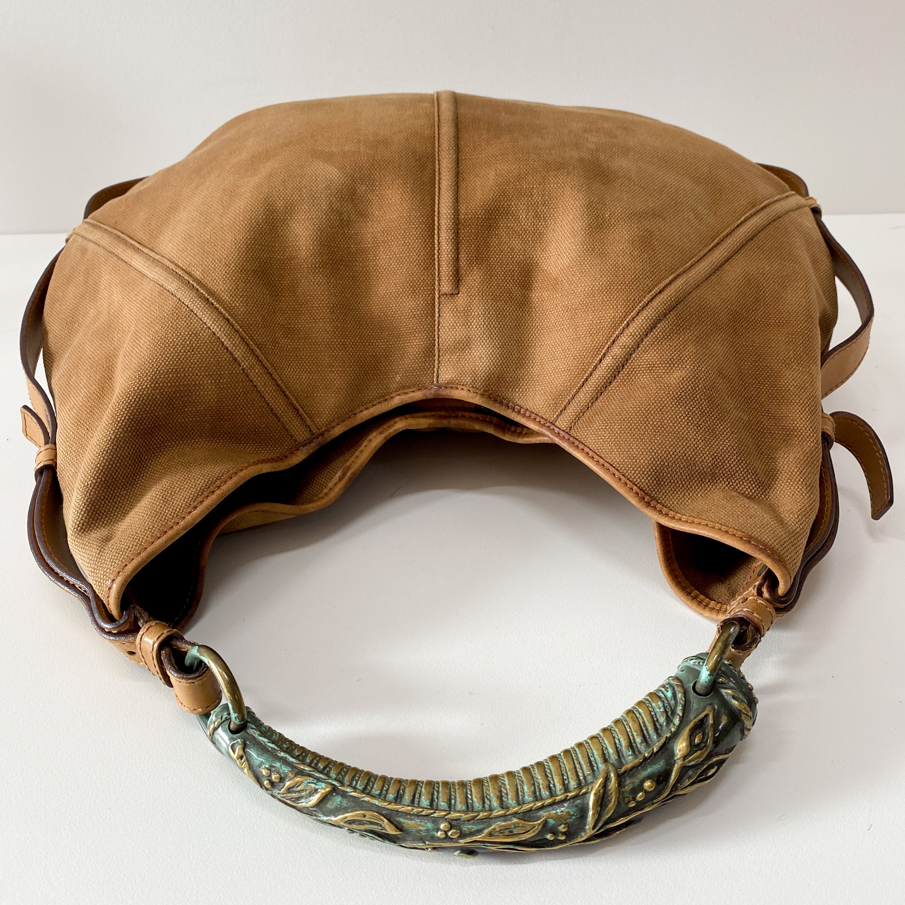 Cotton Canvas Mombasa Arabesque Handle Bag