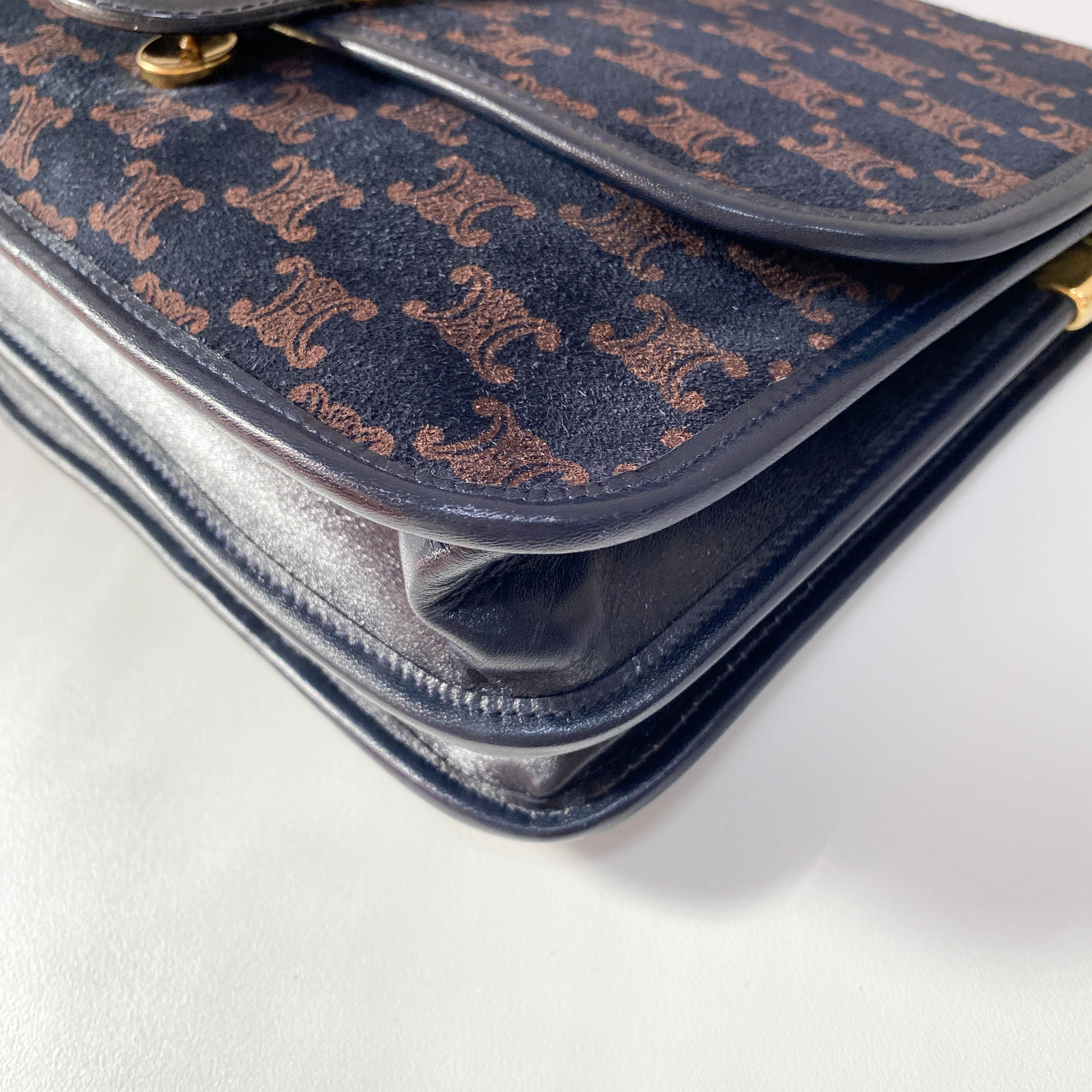 Macadam Black Suede Shoulder Bag