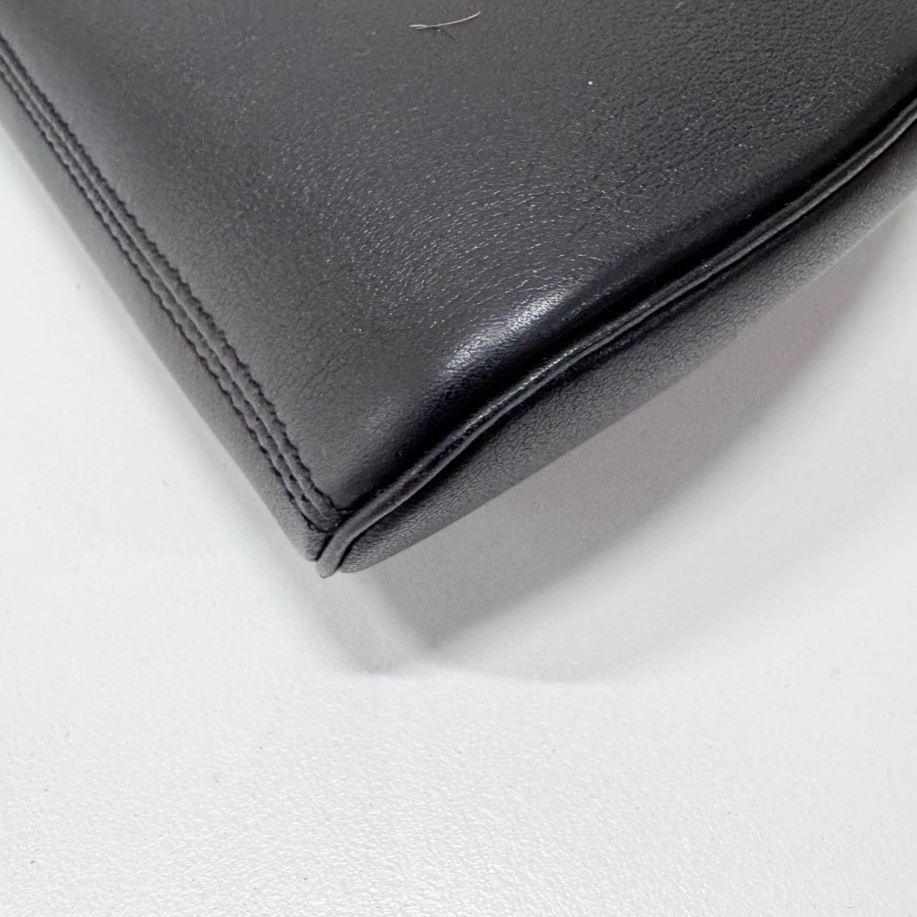 Panthère Black Calfskin Leather Clutch Bag