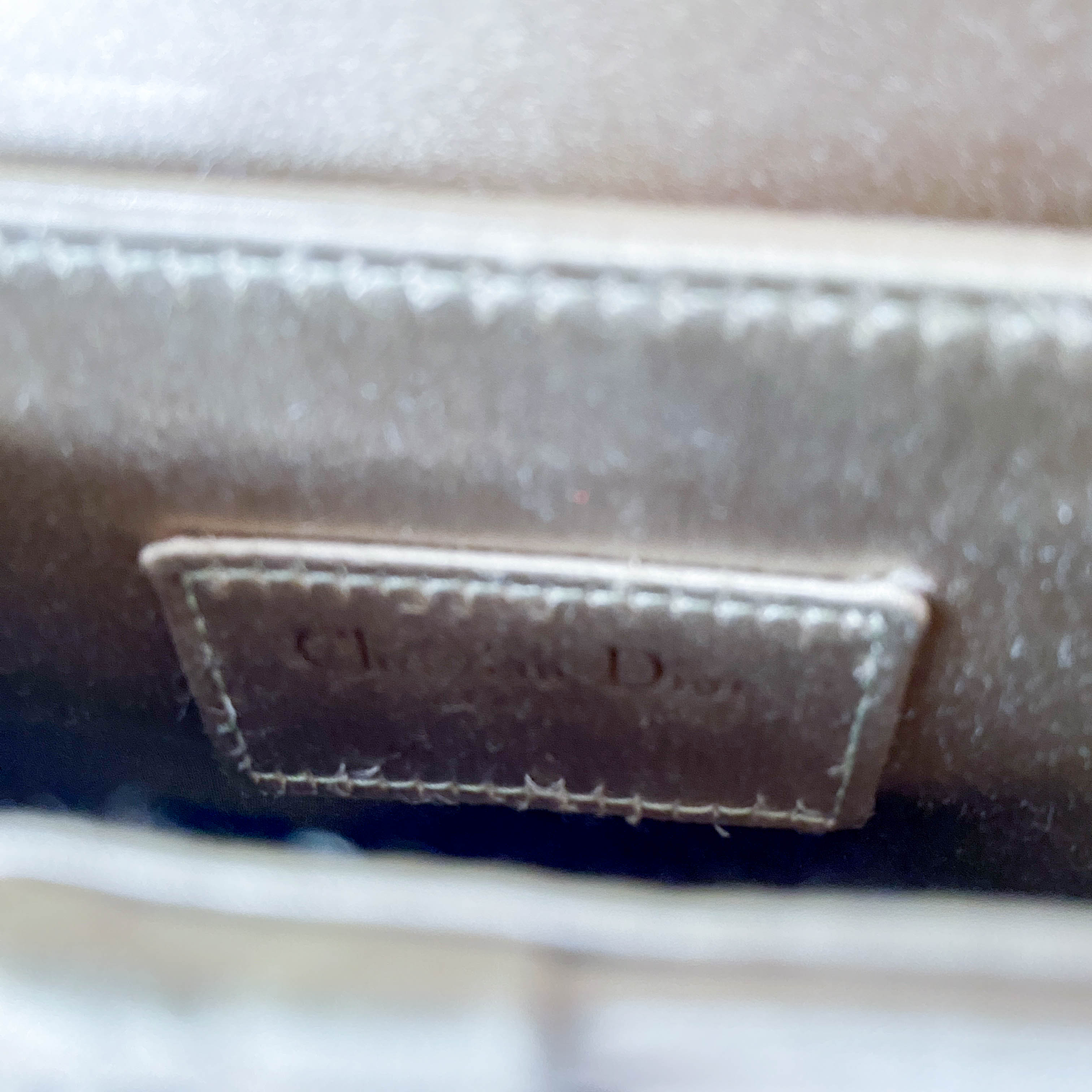 Mini Saddle Light Khaki Satin Shoulder Bag with Rhinestone Hardware