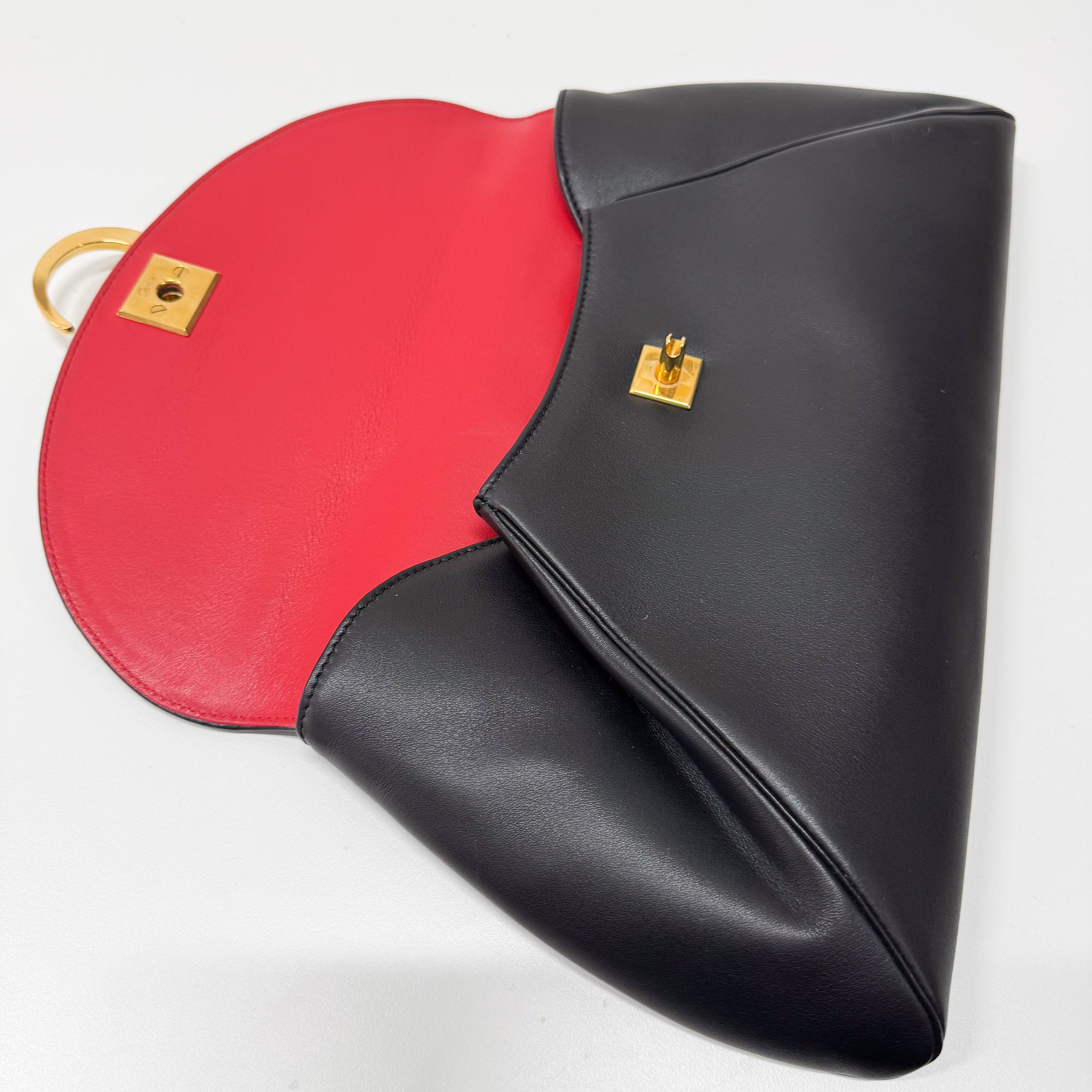 Panthère Black Calfskin Leather Clutch Bag