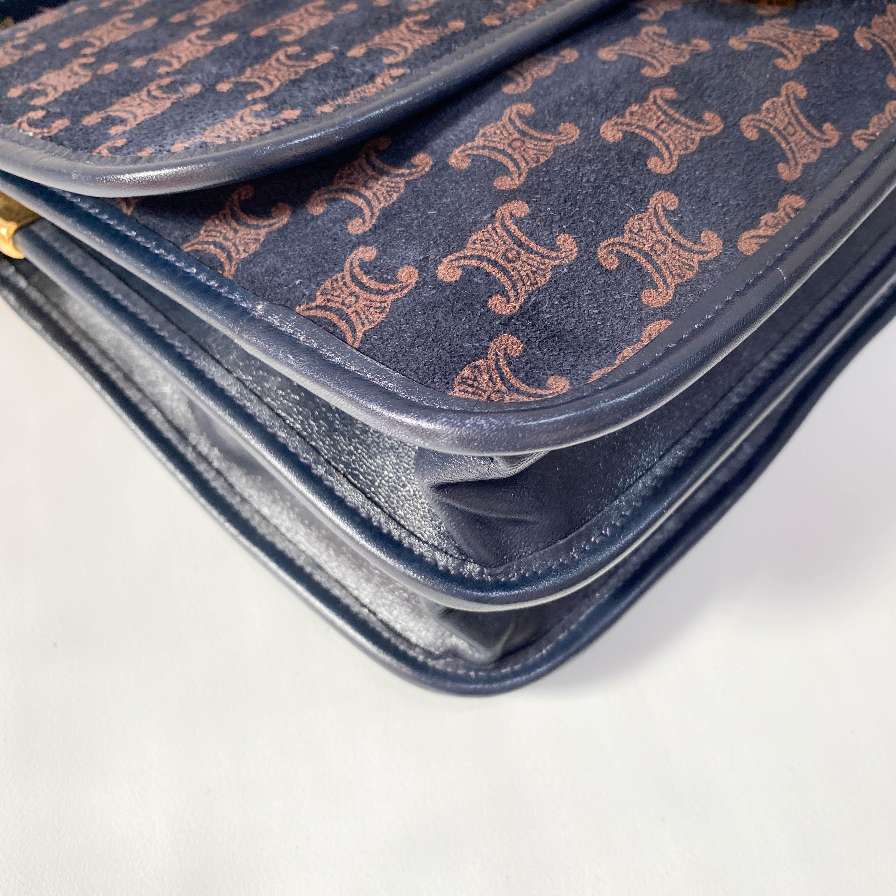 Macadam Black Suede Shoulder Bag