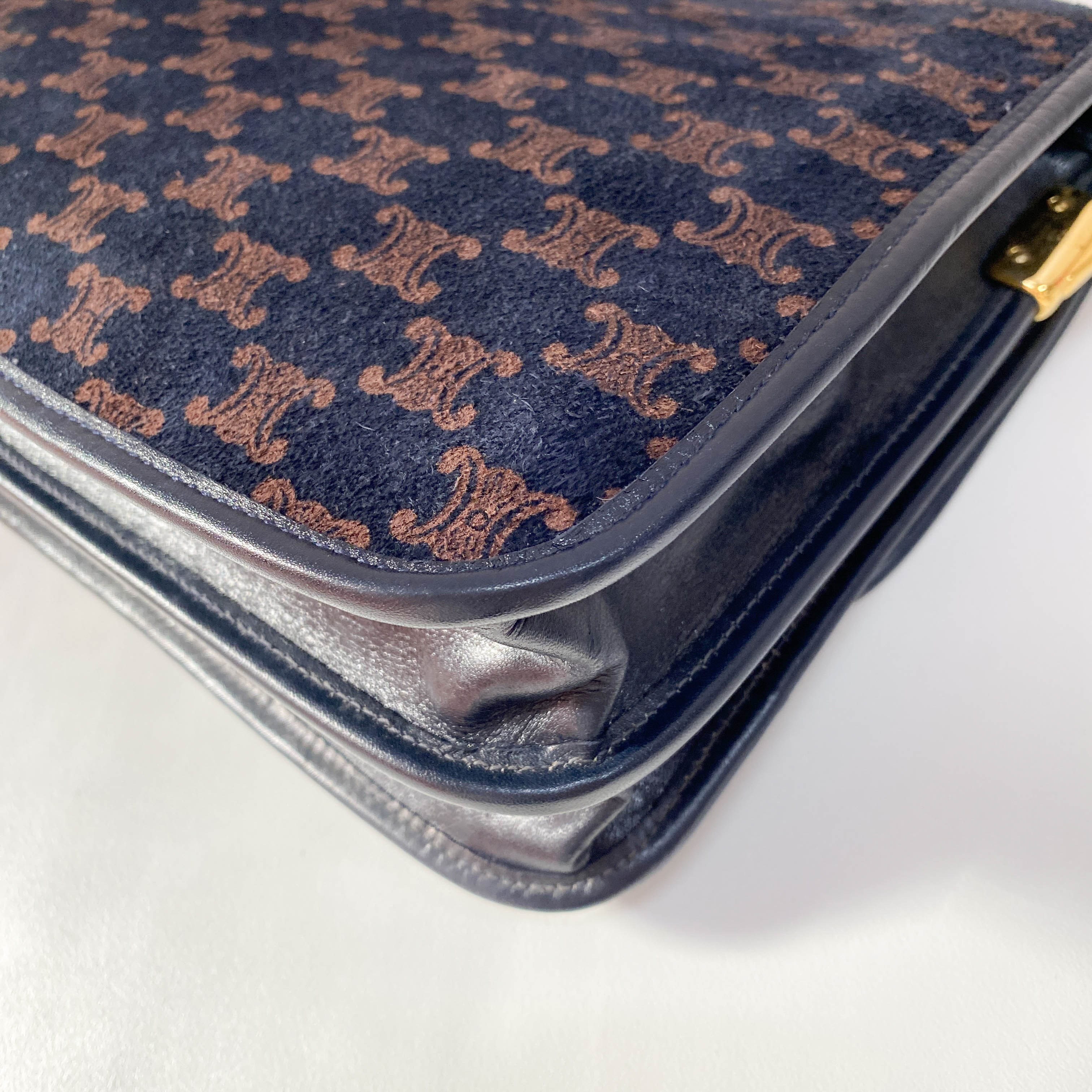 Macadam Black Suede Shoulder Bag