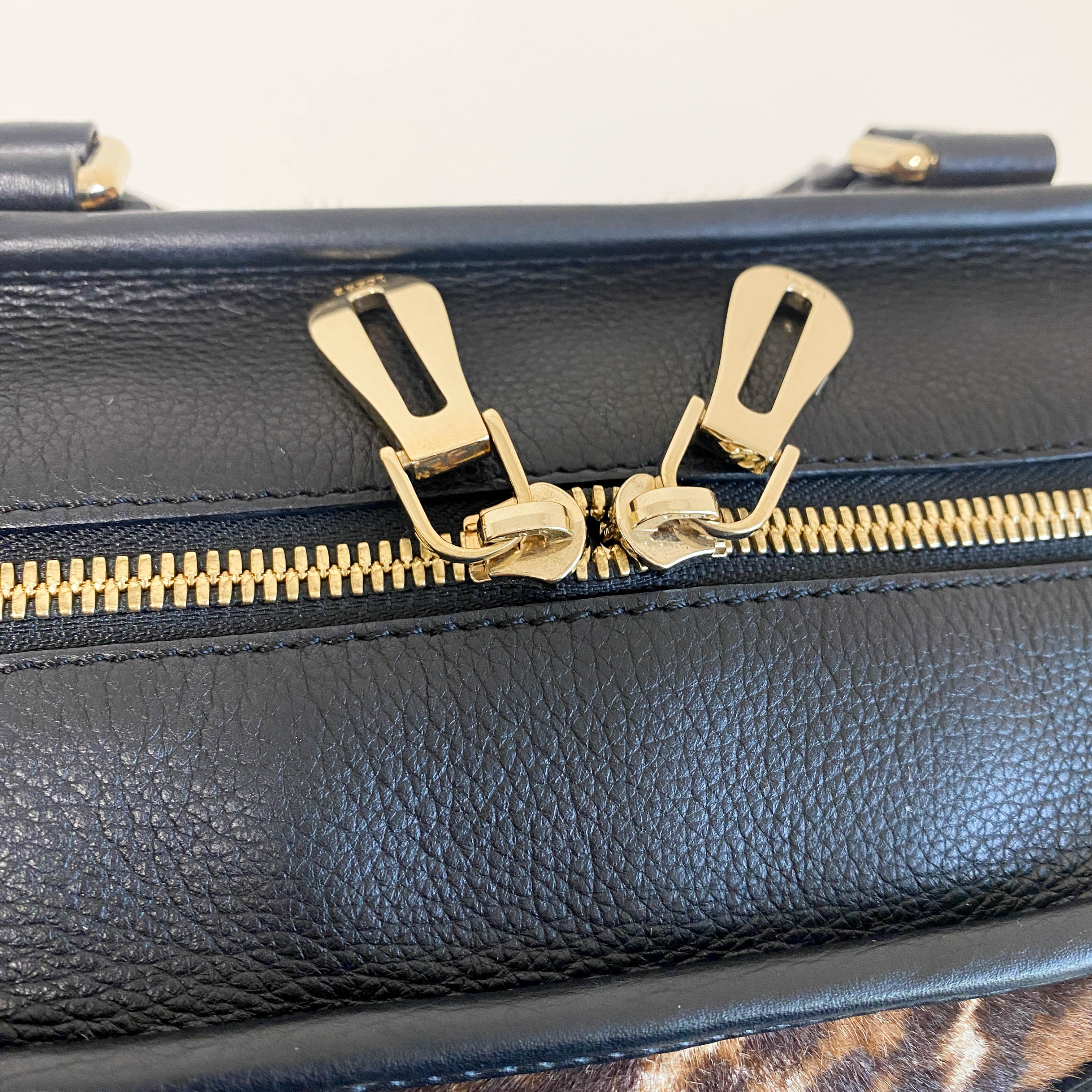 Loewe Amazona 36 Leopard Print Pony Hair Handbag