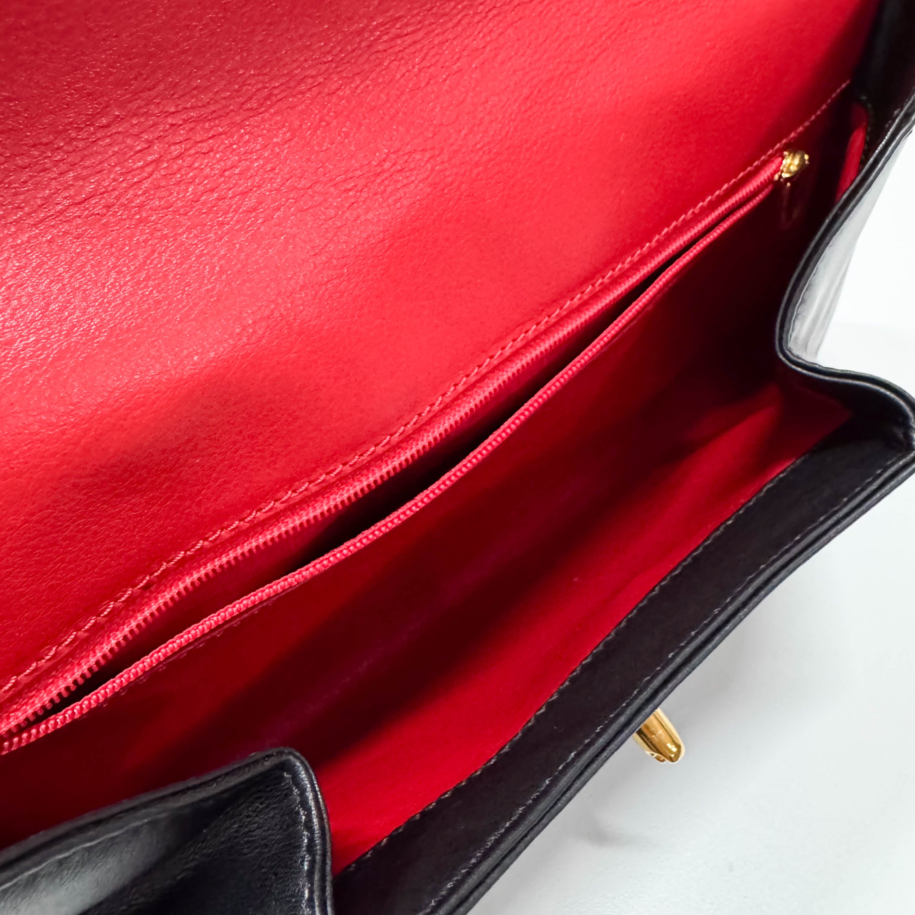 Panthère Black Calfskin Leather Clutch Bag