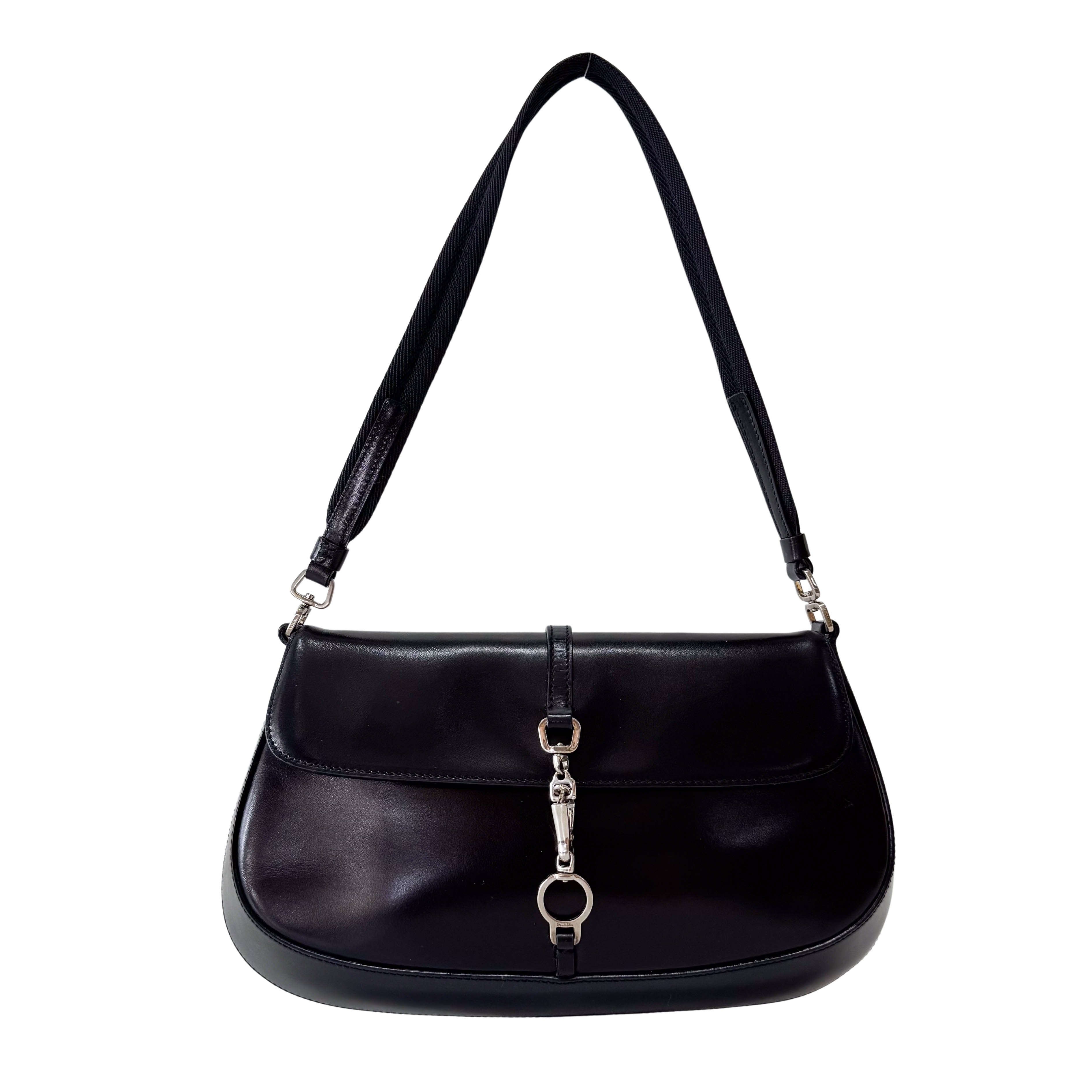 Black Leather Shoulder Bag