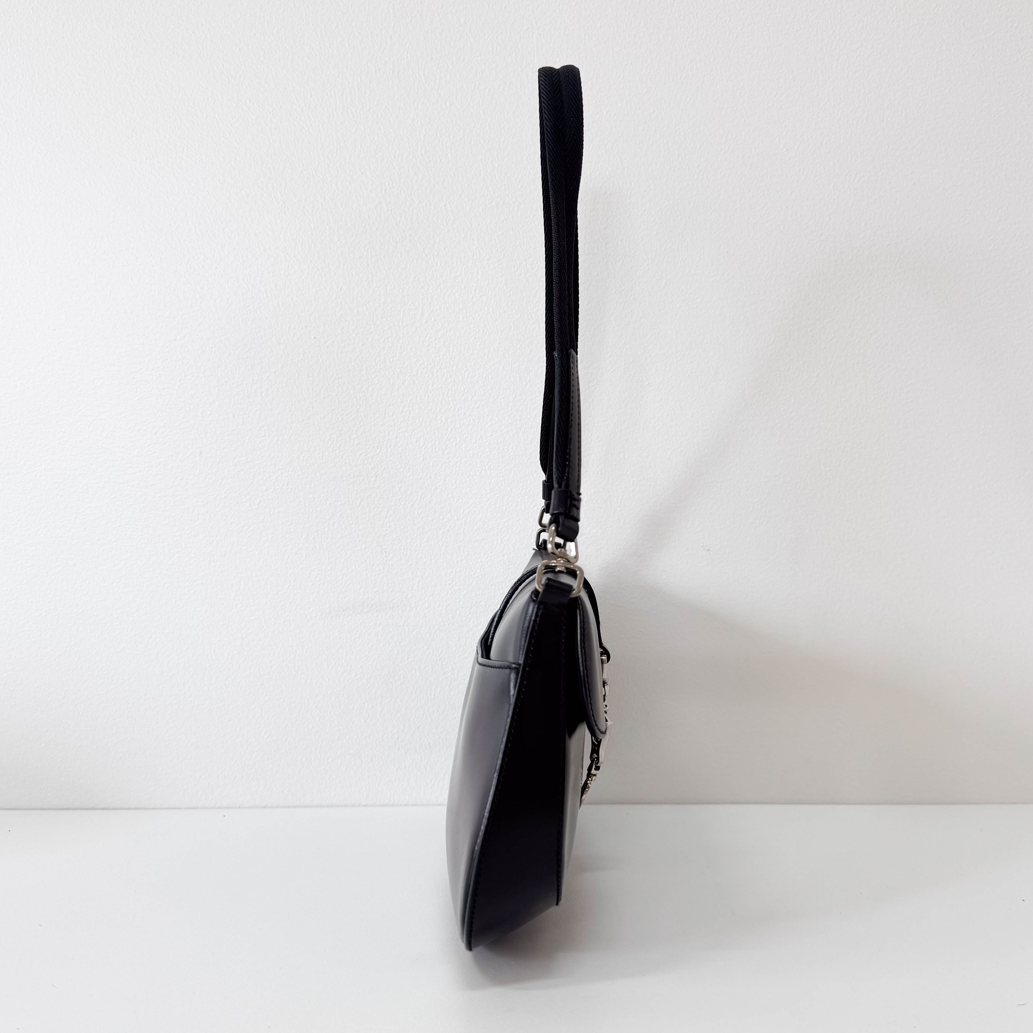 Black Leather Shoulder Bag