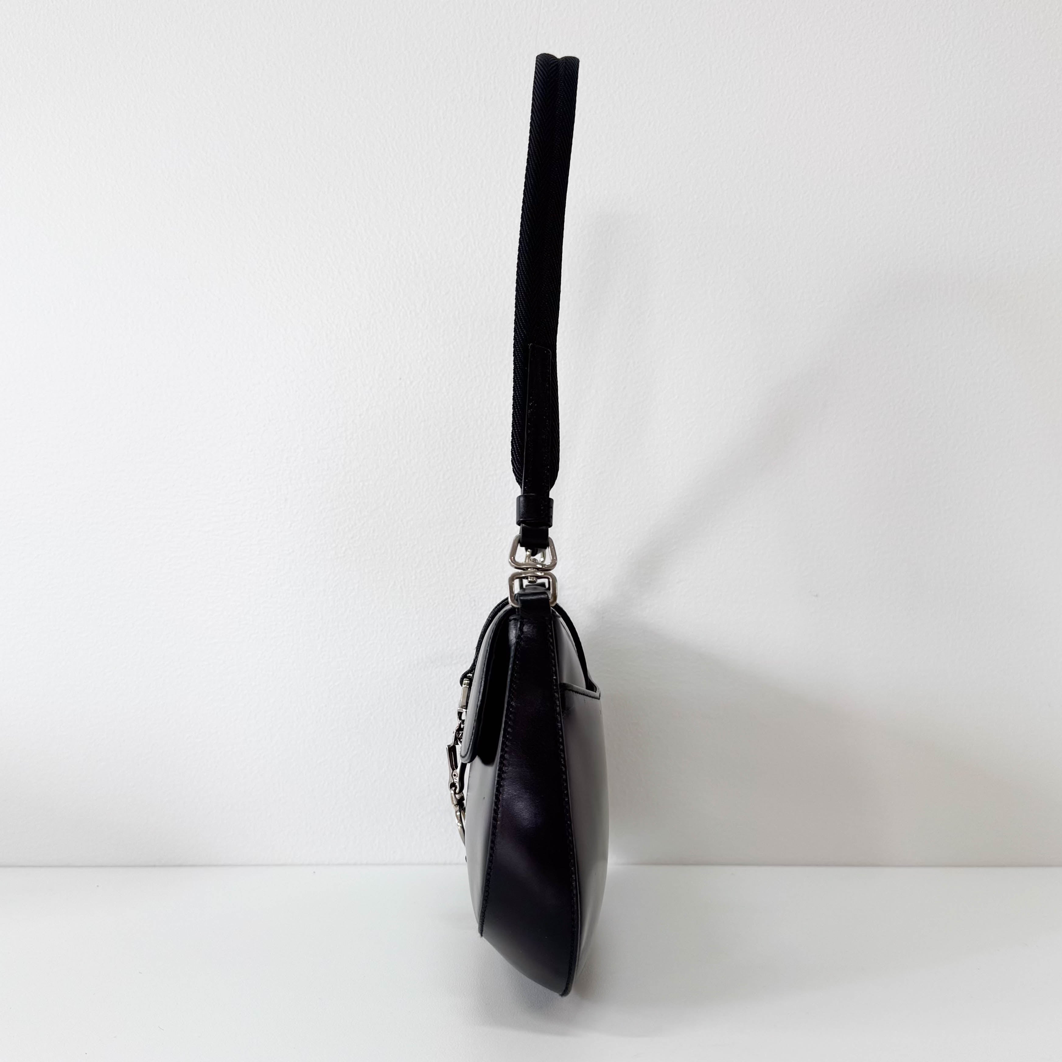 Black Leather Shoulder Bag