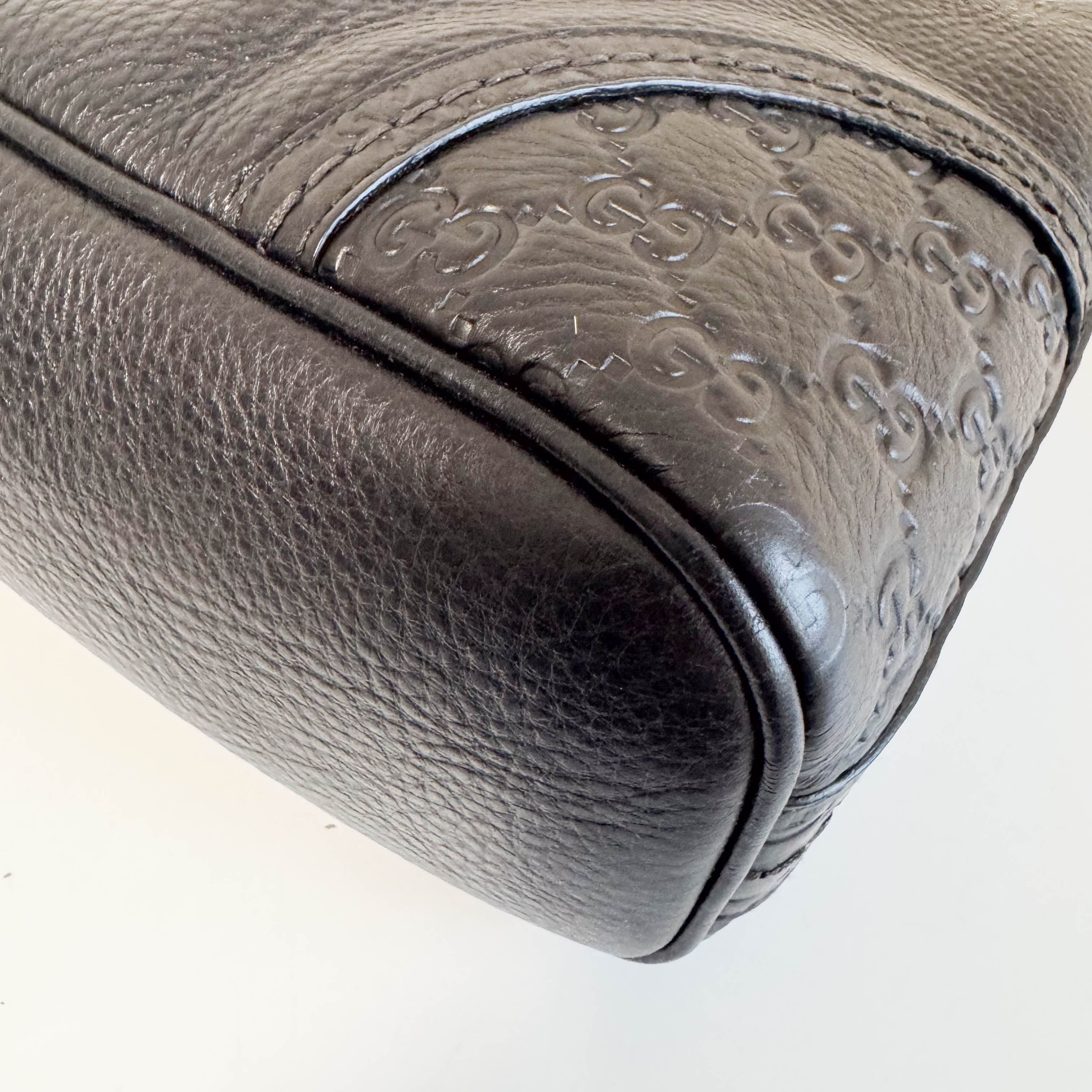 Leather Hobo Black Shoulder Bag