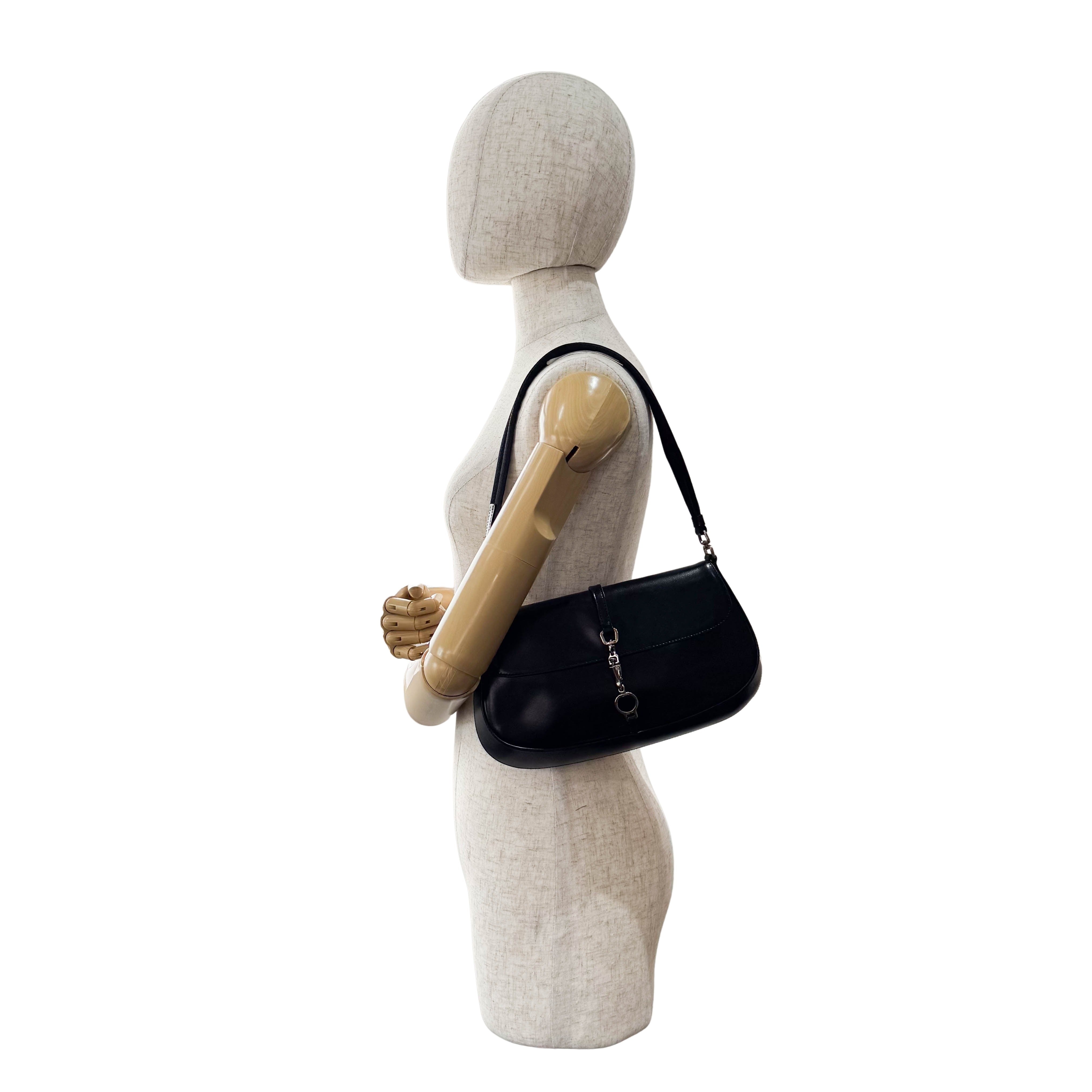 Black Leather Shoulder Bag