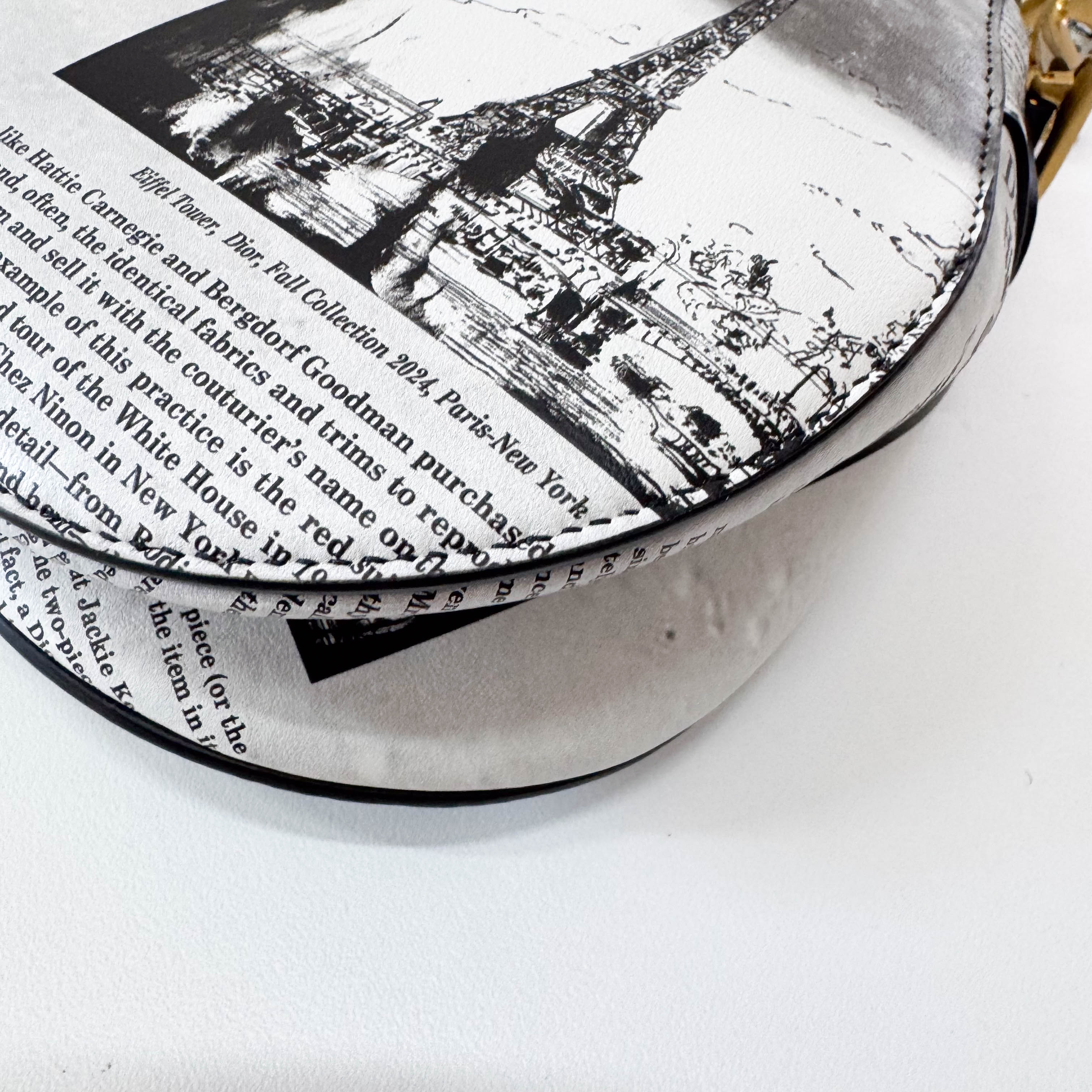 Limited Edition News Paper Saddle Shoulder Bag