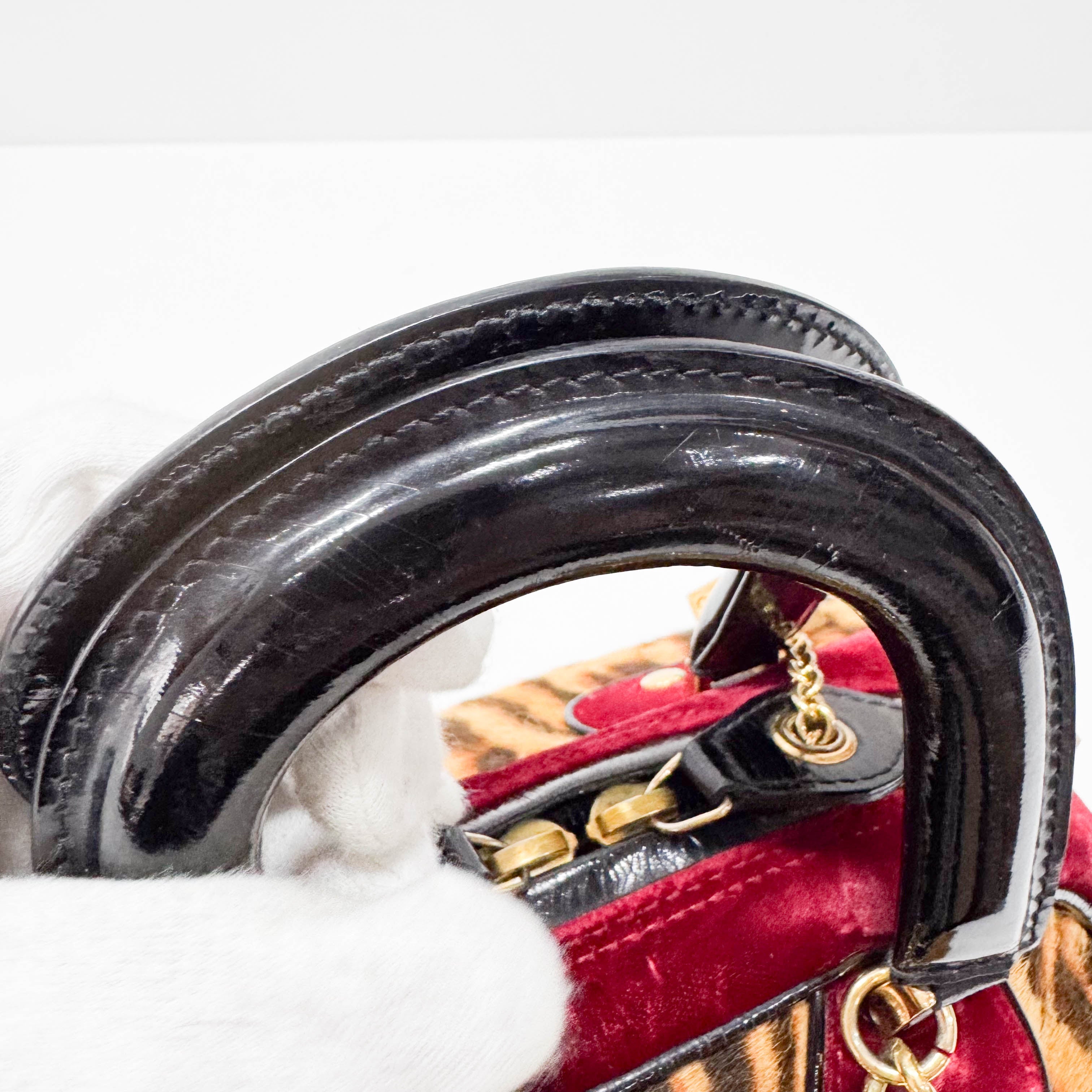 Gambler Dice Leopard Print Handbag