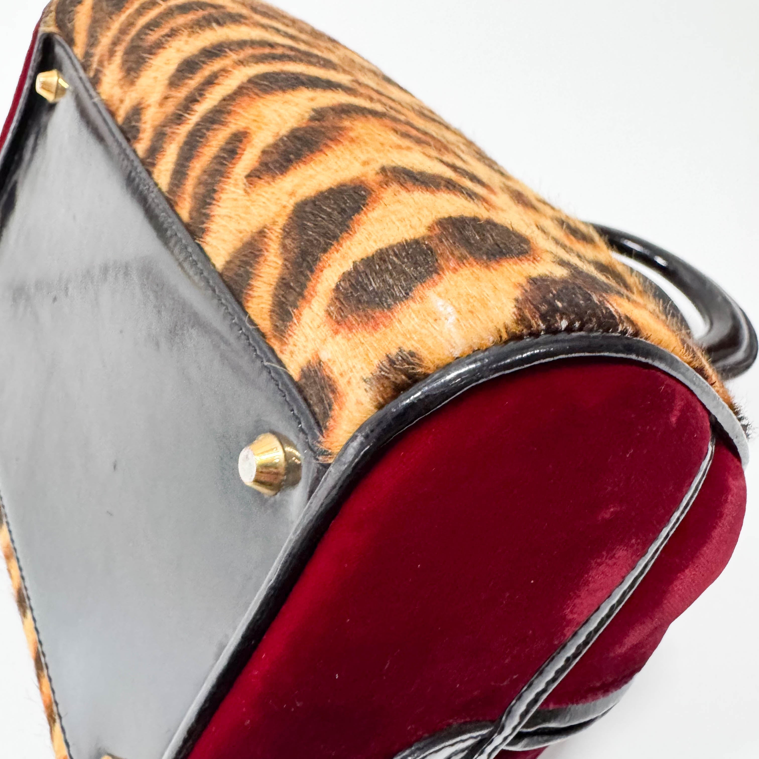 Gambler Dice Leopard Print Handbag