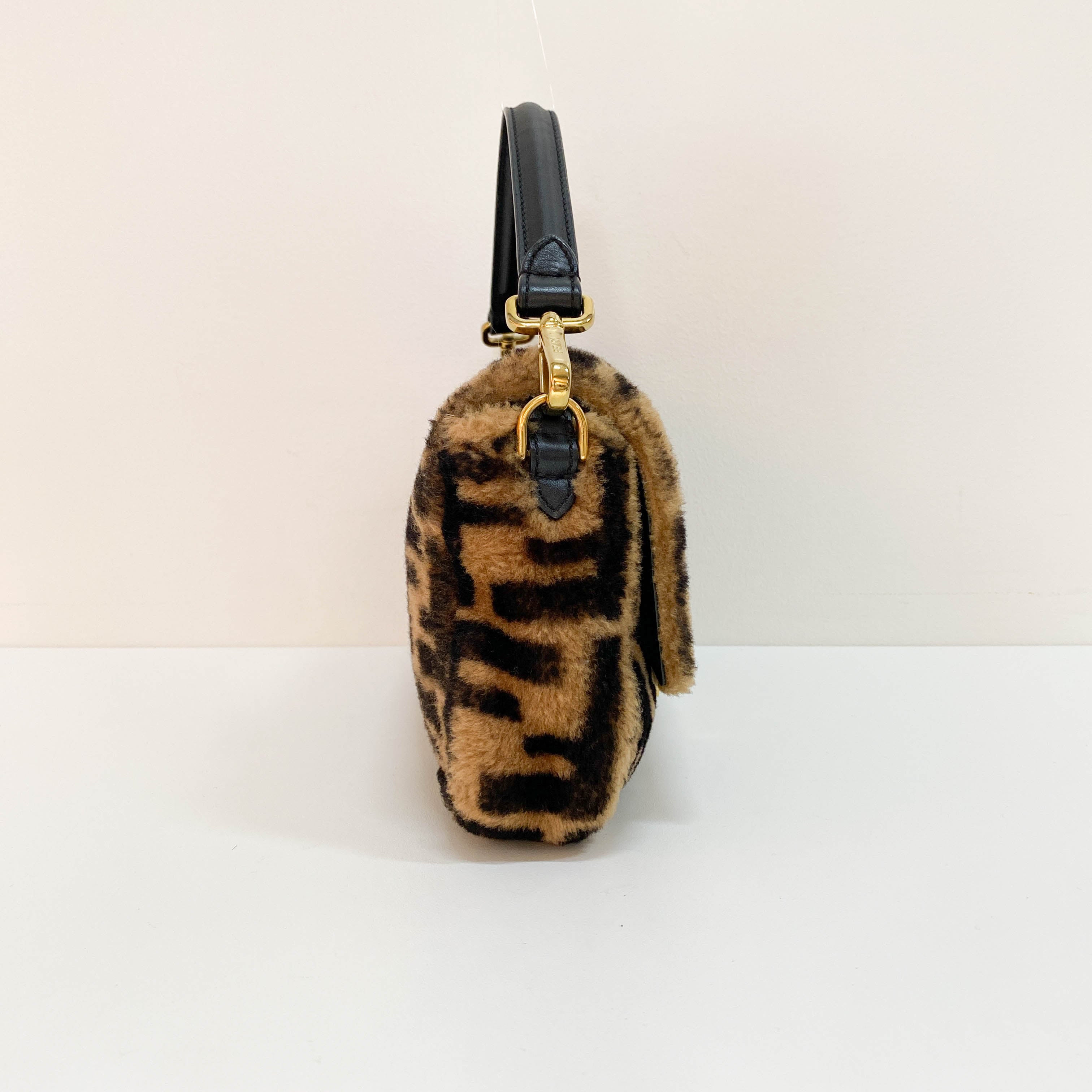 Baguette Brown Wool Two Way Bag