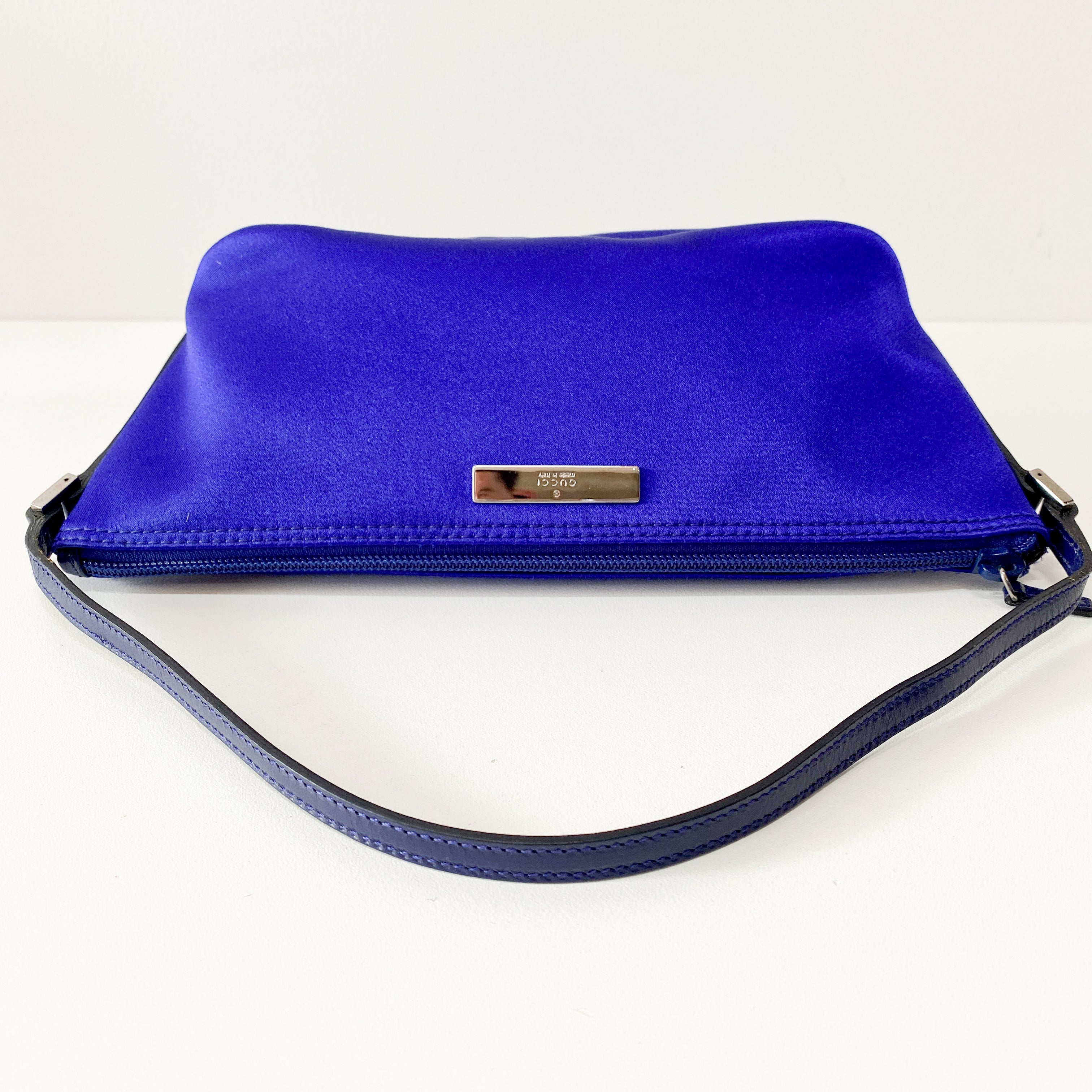 Boat Blue Satin Pouch