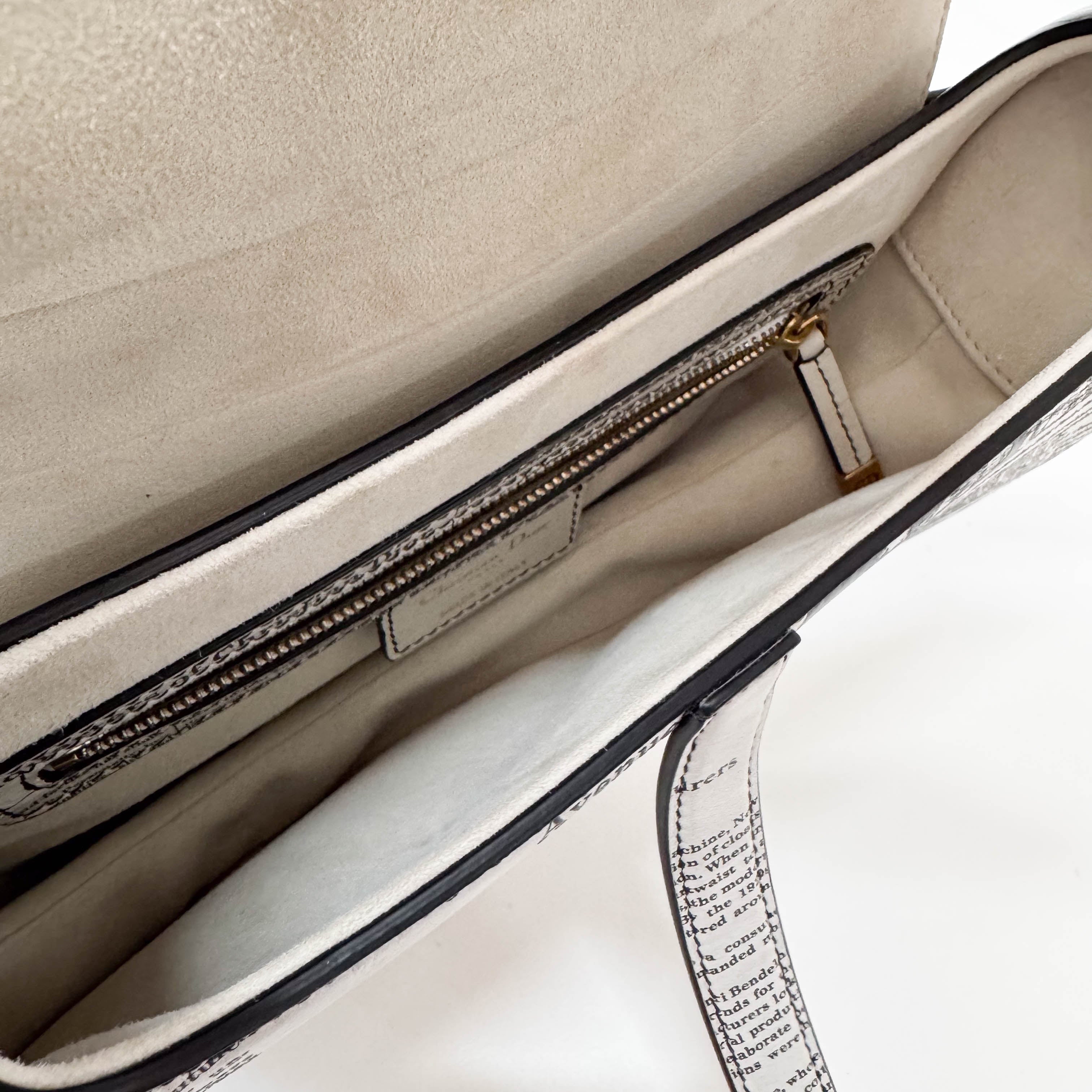 Limited Edition News Paper Saddle Shoulder Bag