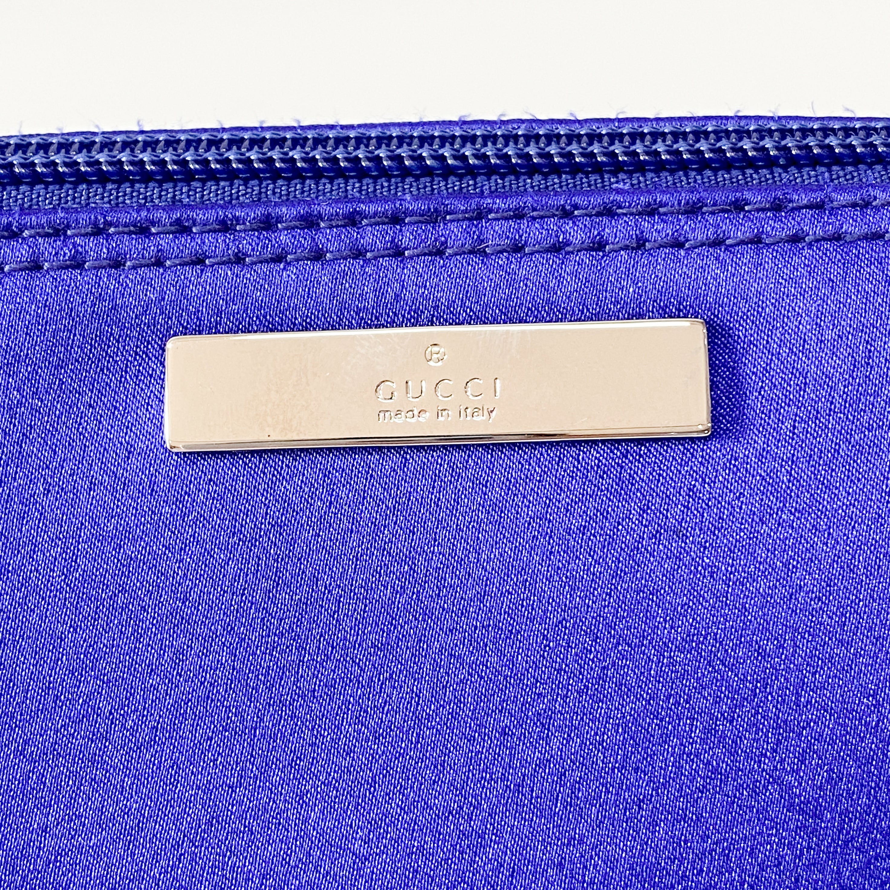 Boat Blue Satin Pouch