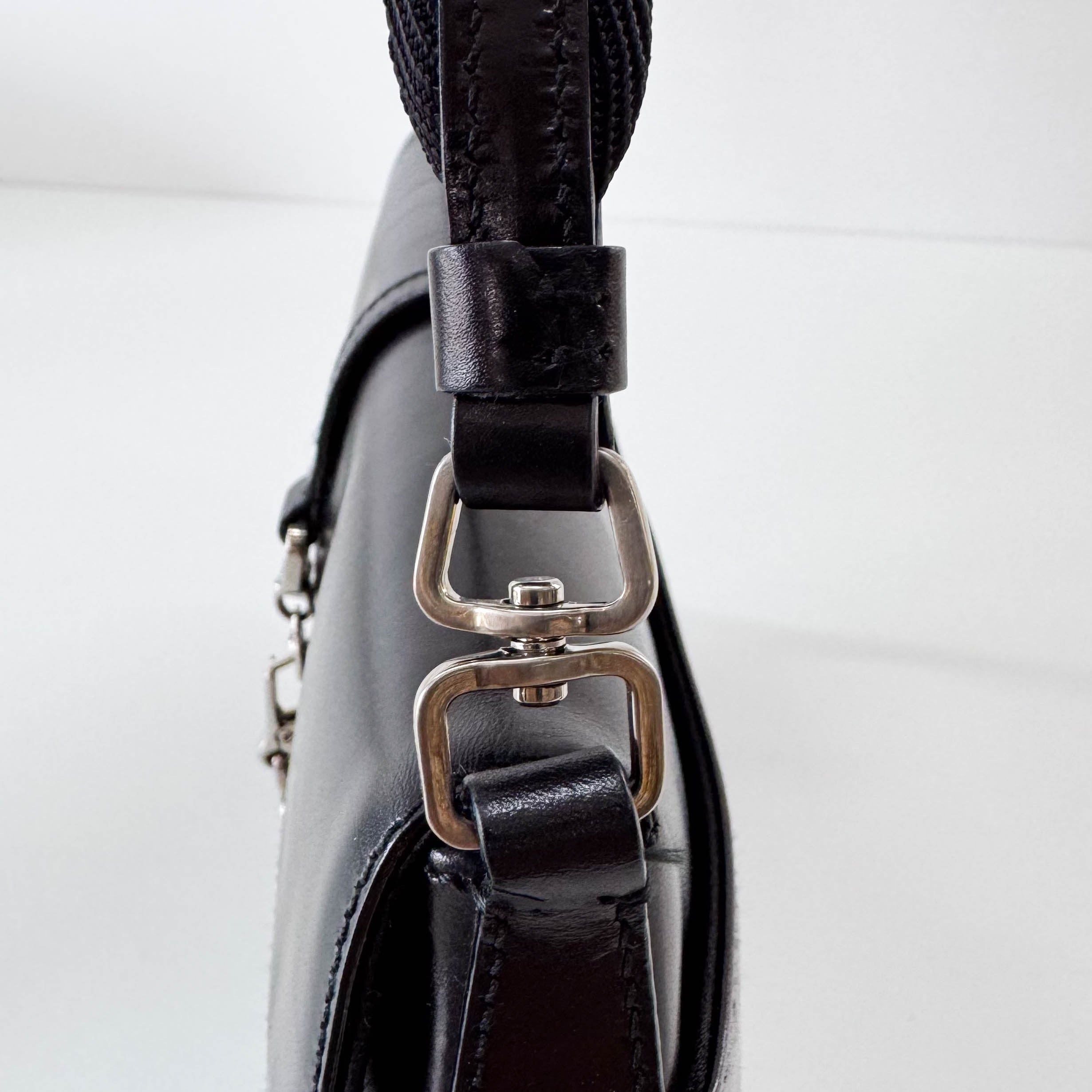 Black Leather Shoulder Bag