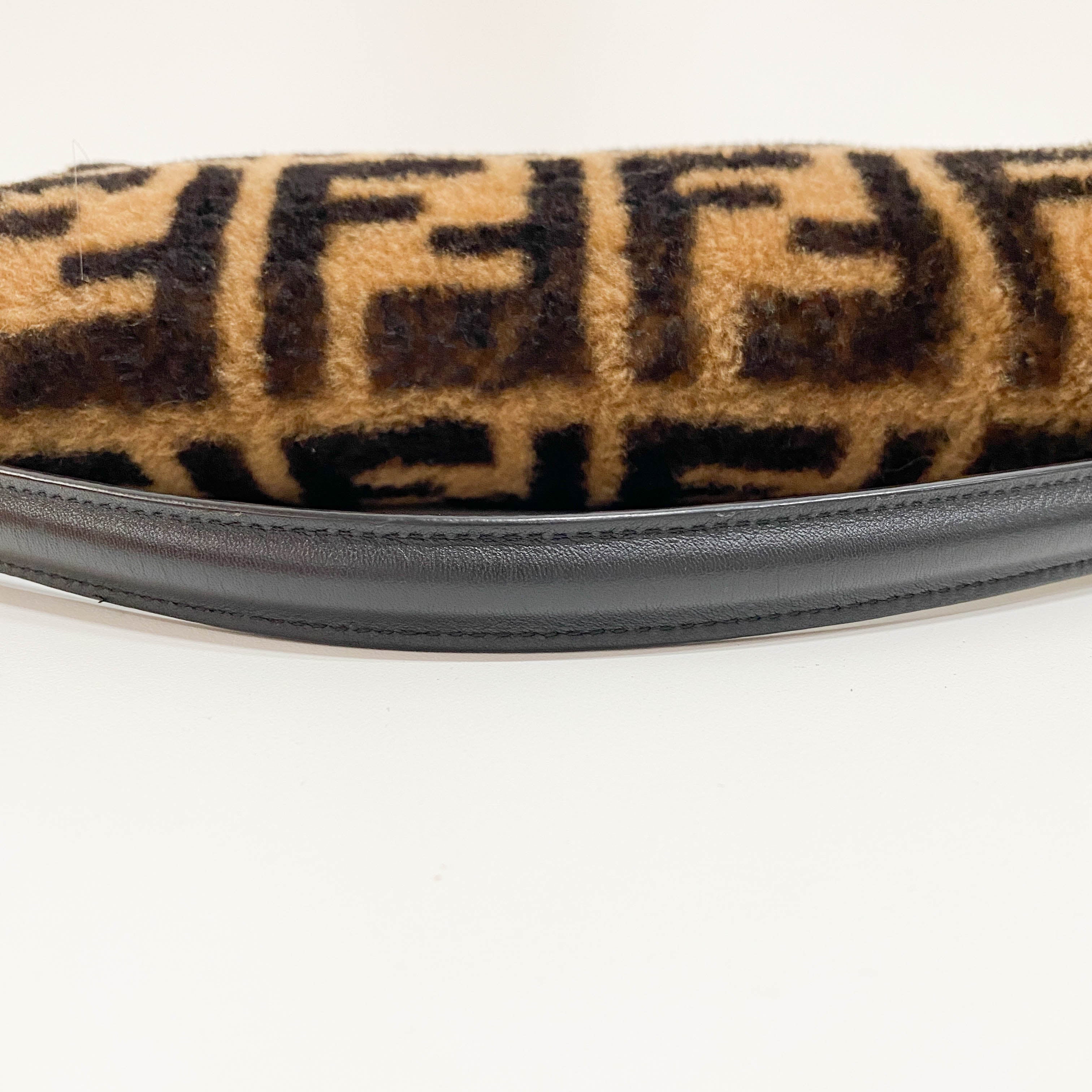 Baguette Brown Wool Two Way Bag