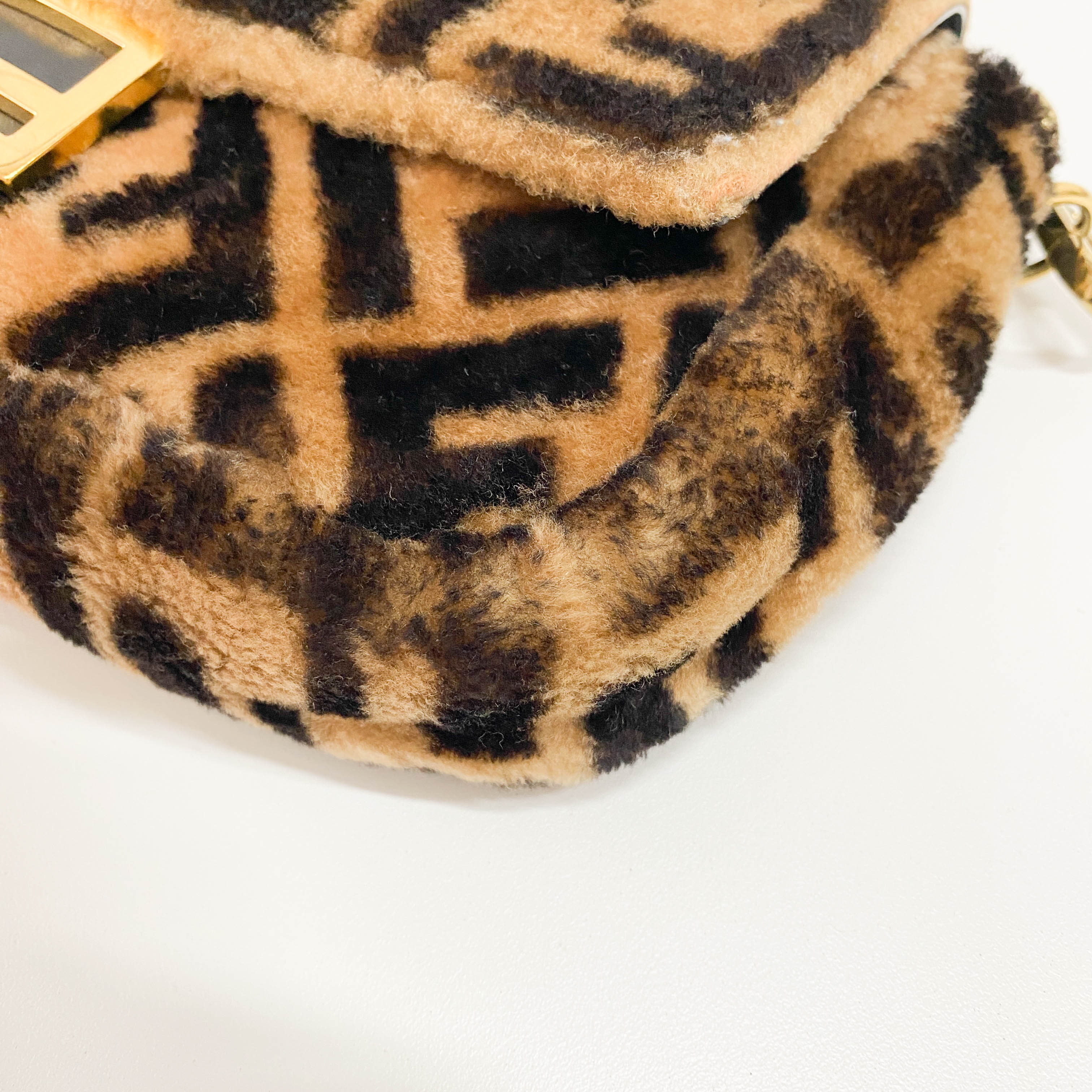 Baguette Brown Wool Two Way Bag